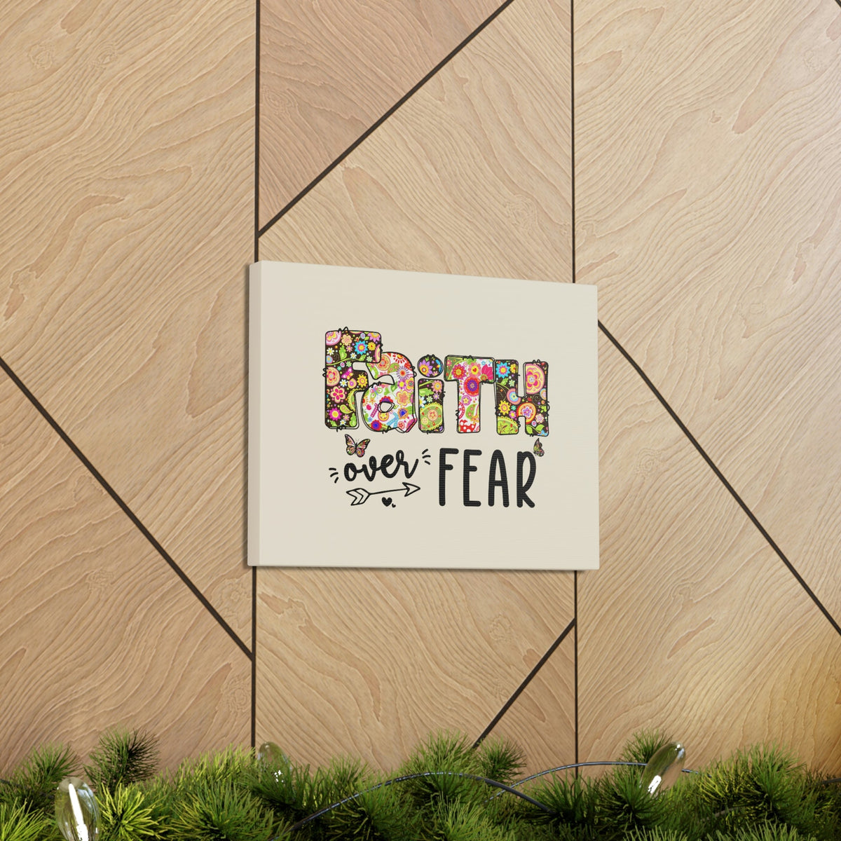 Scripture Walls Faith Over Fear Floral Lamentations 3:57 Bible Verse Canvas Christian Wall Art Ready to Hang Unframed-Express Your Love Gifts