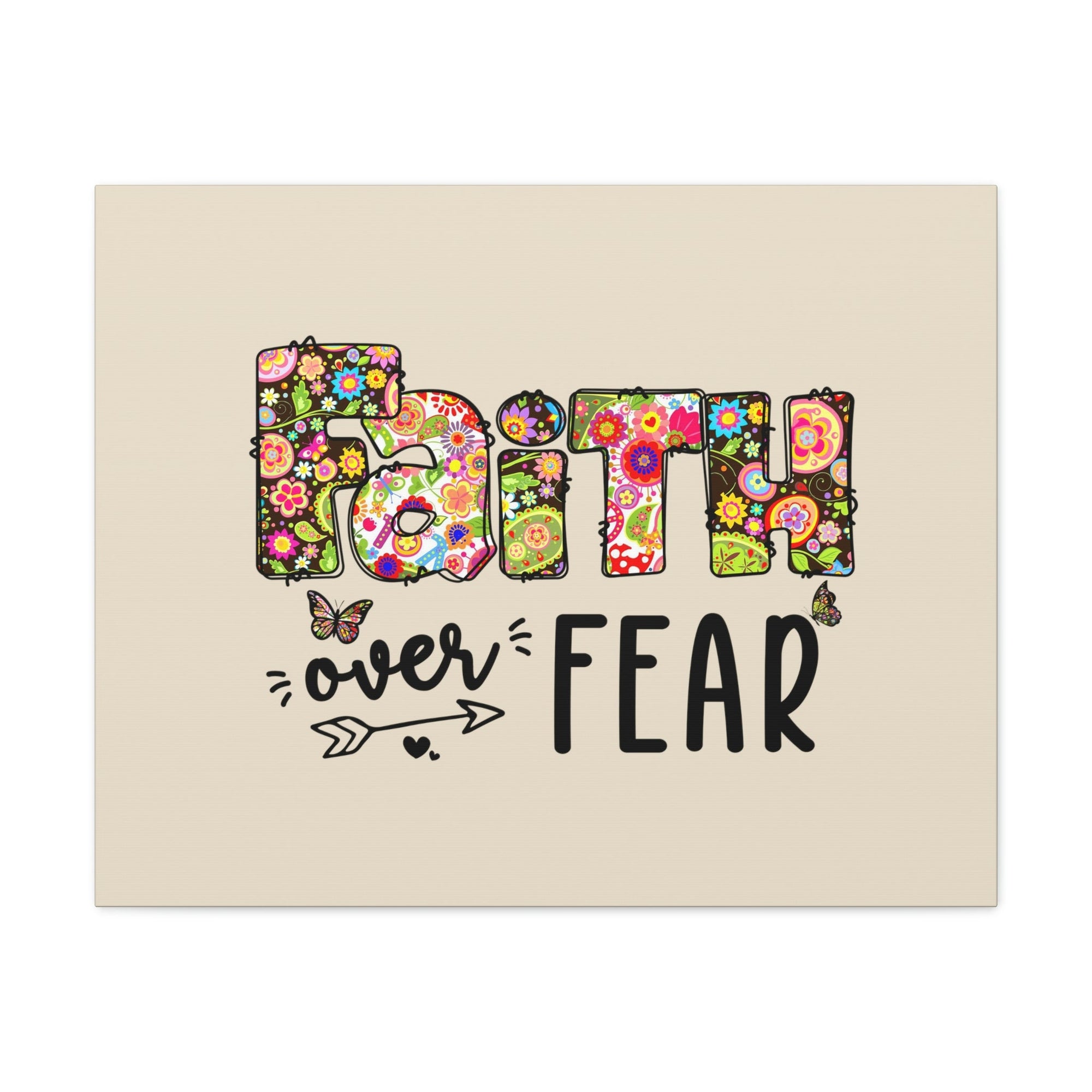 Scripture Walls Faith Over Fear Floral Lamentations 3:57 Bible Verse Canvas Christian Wall Art Ready to Hang Unframed-Express Your Love Gifts