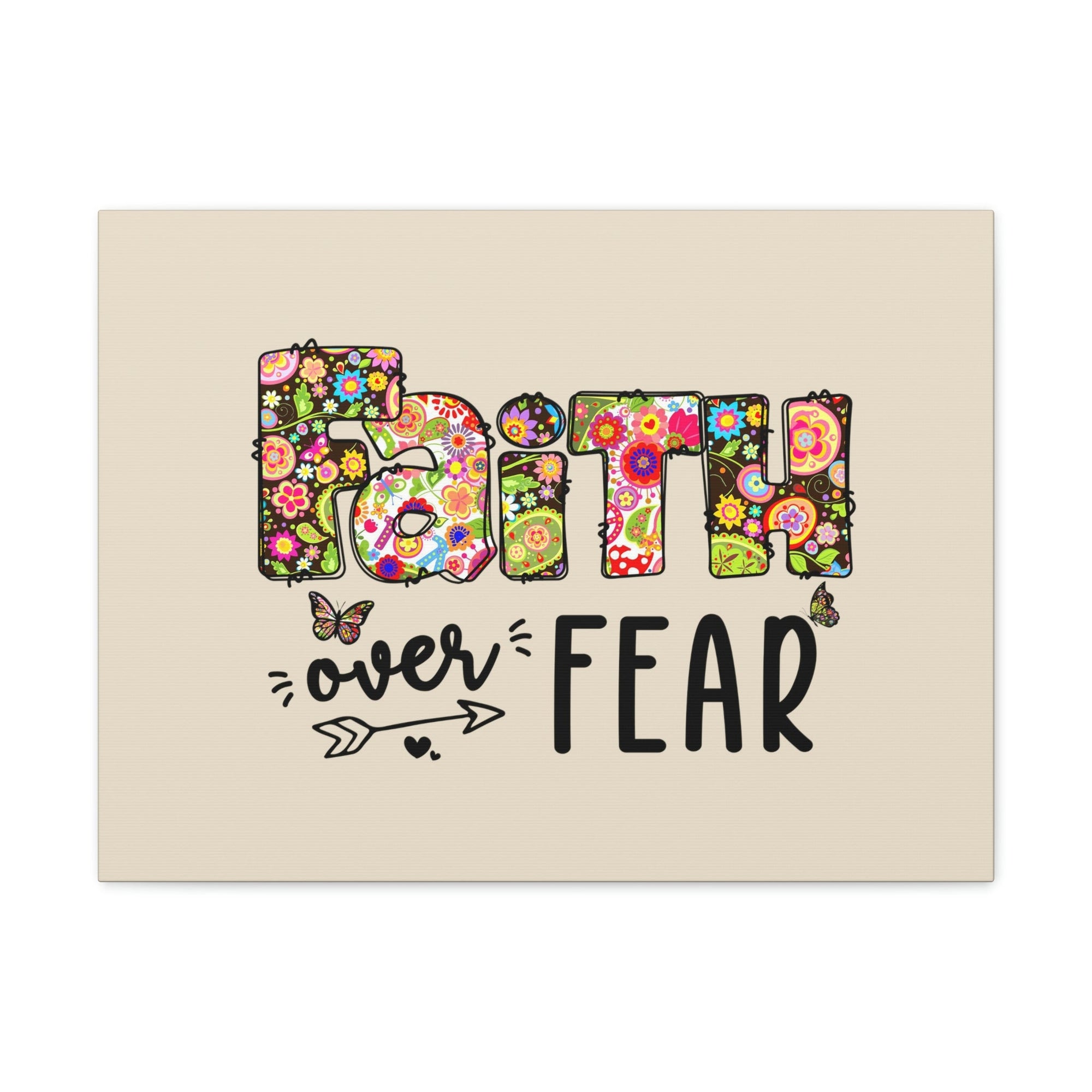 Scripture Walls Faith Over Fear Floral Lamentations 3:57 Bible Verse Canvas Christian Wall Art Ready to Hang Unframed-Express Your Love Gifts