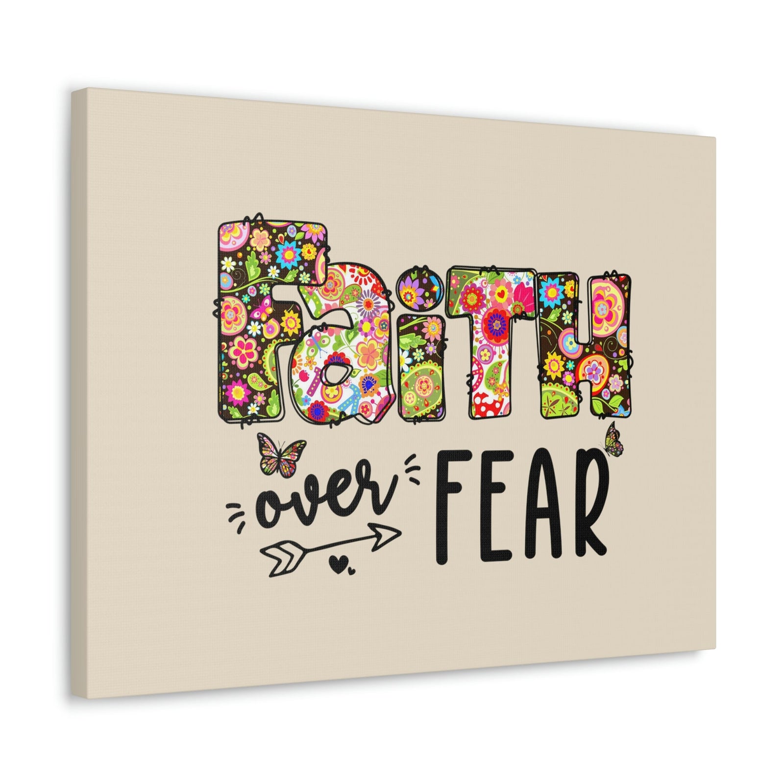 Scripture Walls Faith Over Fear Floral Lamentations 3:57 Bible Verse Canvas Christian Wall Art Ready to Hang Unframed-Express Your Love Gifts