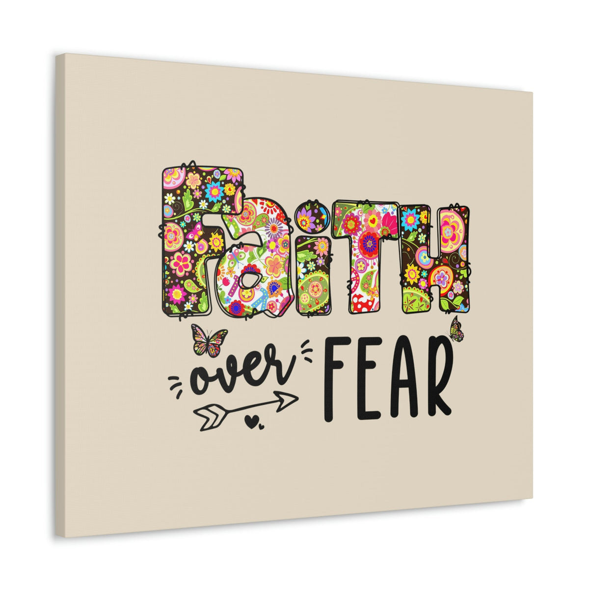 Scripture Walls Faith Over Fear Floral Lamentations 3:57 Bible Verse Canvas Christian Wall Art Ready to Hang Unframed-Express Your Love Gifts