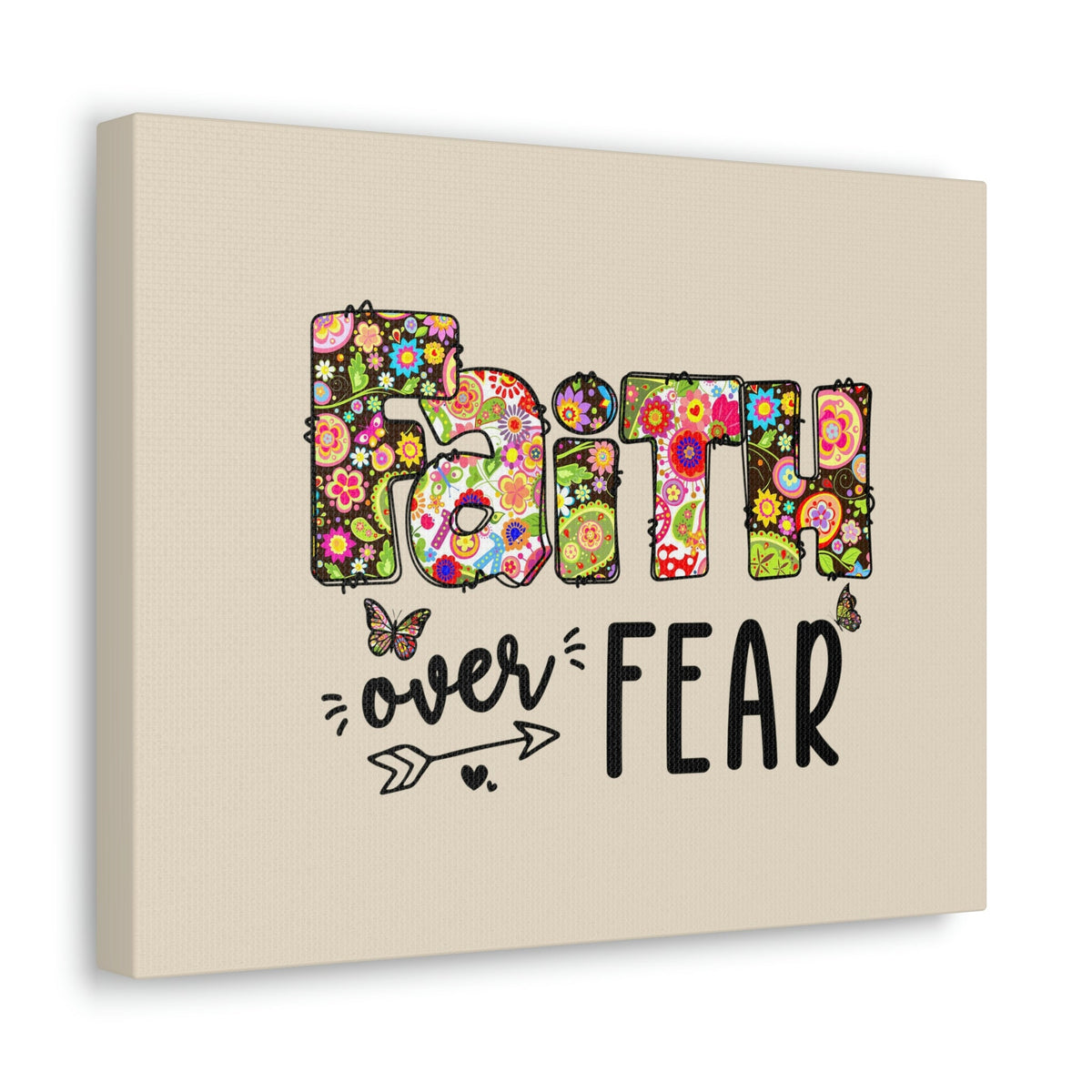 Scripture Walls Faith Over Fear Floral Lamentations 3:57 Bible Verse Canvas Christian Wall Art Ready to Hang Unframed-Express Your Love Gifts