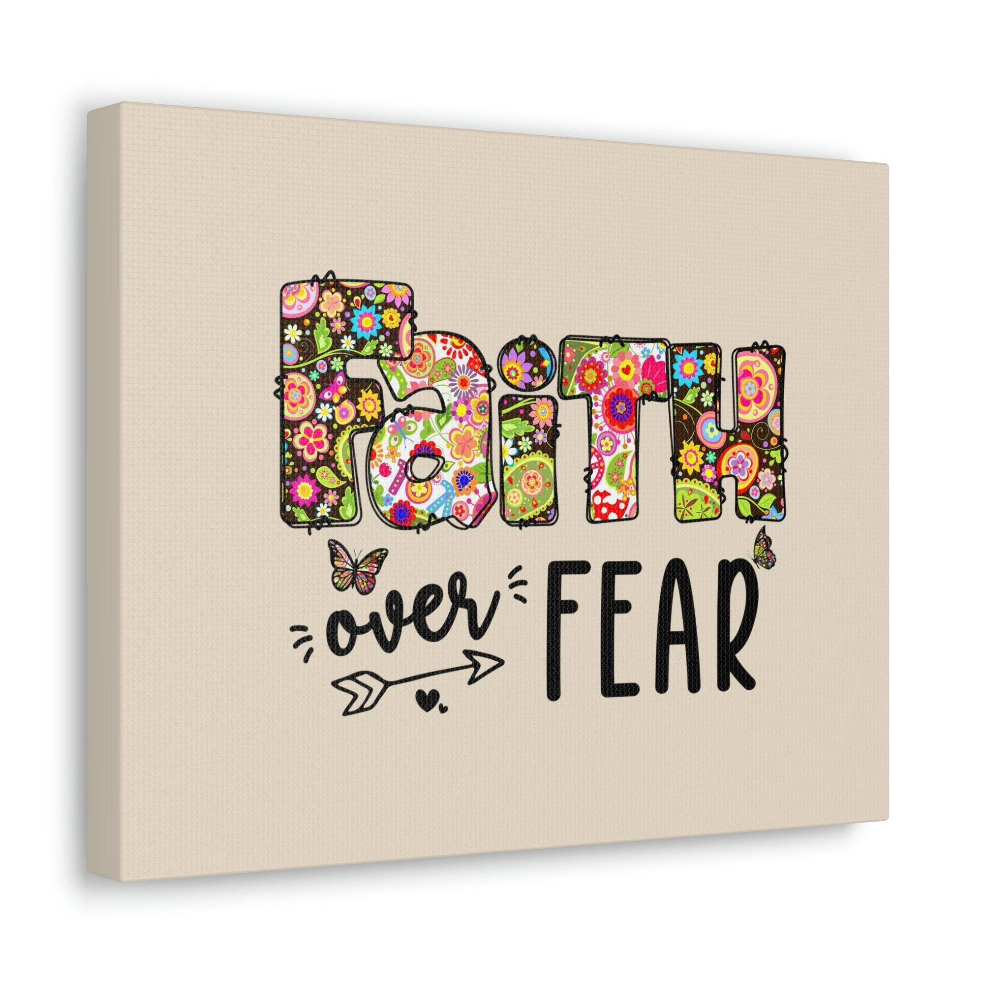 Scripture Walls Faith Over Fear Floral Lamentations 3:57 Bible Verse Canvas Christian Wall Art Ready to Hang Unframed-Express Your Love Gifts