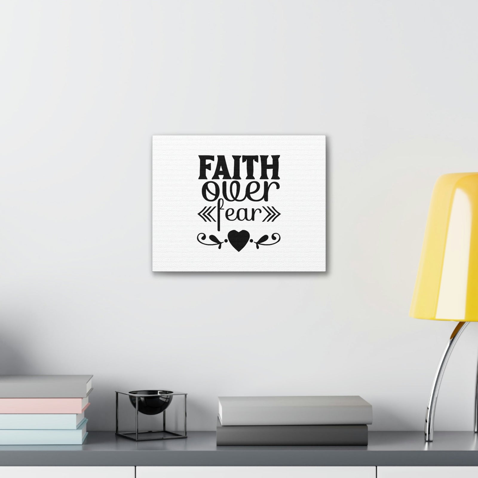 Scripture Walls Faith Over Fear Hebrews 11:1 Christian Wall Art Bible Verse Print Ready to Hang Unframed-Express Your Love Gifts