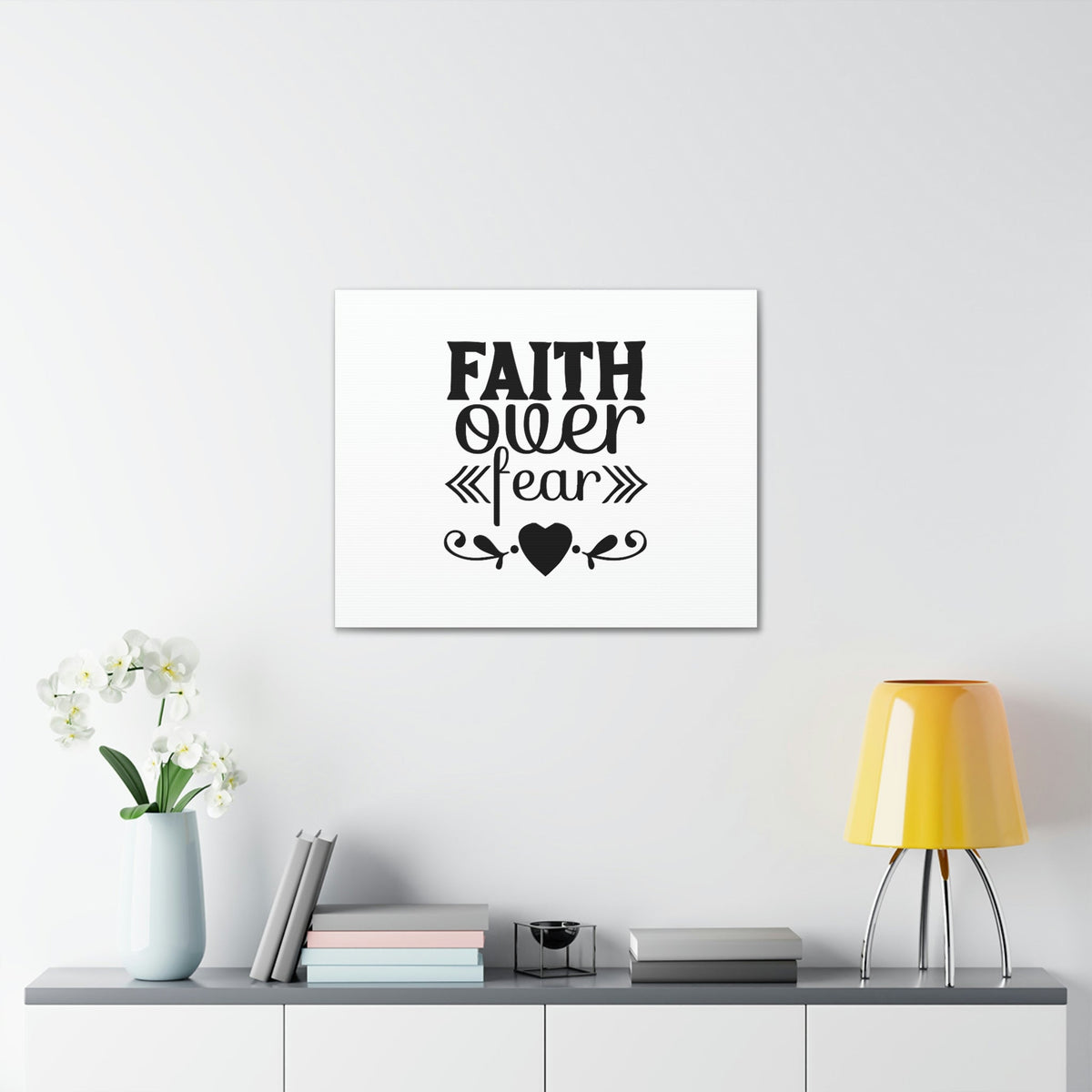 Scripture Walls Faith Over Fear Hebrews 11:1 Christian Wall Art Bible Verse Print Ready to Hang Unframed-Express Your Love Gifts