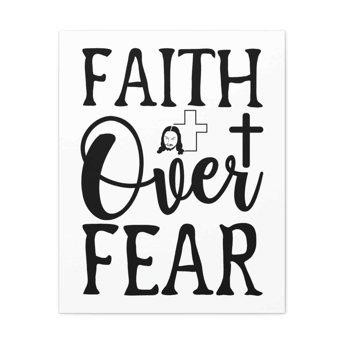 Scripture Walls Faith Over Fear Isaiah 41:10 Christian Wall Art Print Ready to Hang Unframed-Express Your Love Gifts