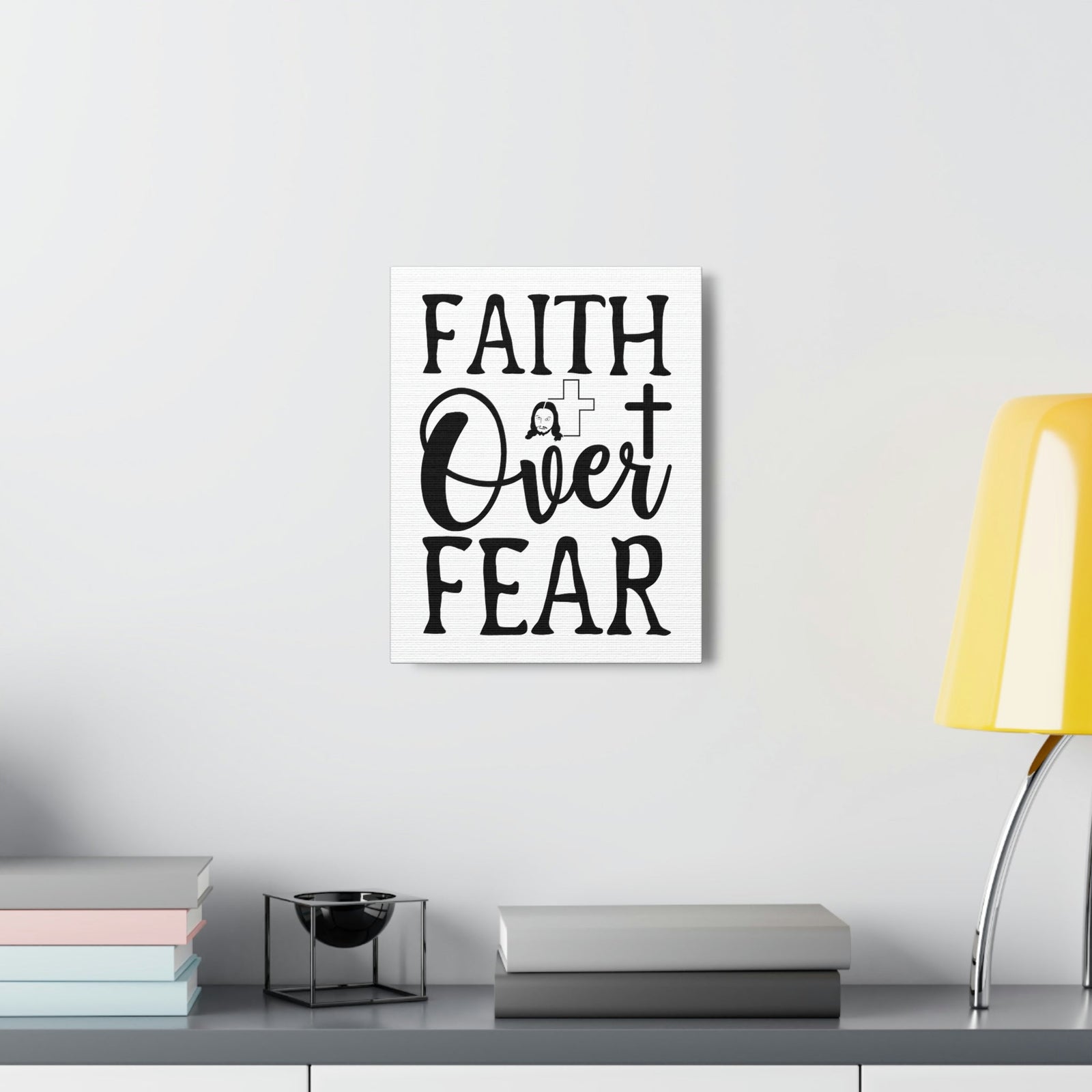 Scripture Walls Faith Over Fear Isaiah 41:10 Christian Wall Art Print Ready to Hang Unframed-Express Your Love Gifts