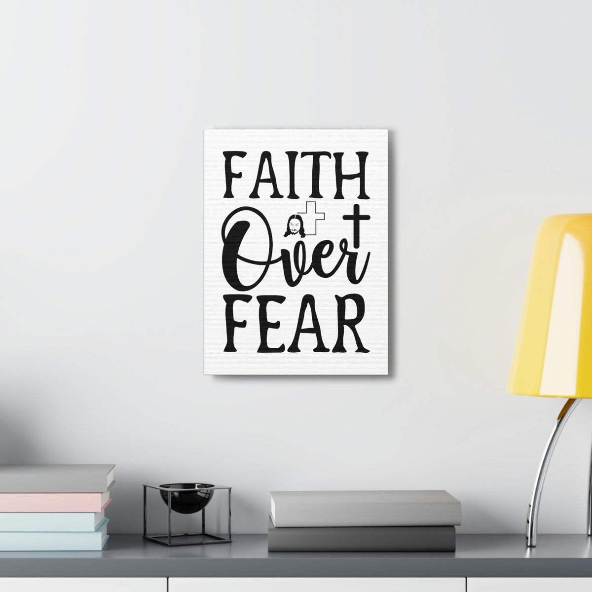 Scripture Walls Faith Over Fear Isaiah 41:10 Christian Wall Art Print Ready to Hang Unframed-Express Your Love Gifts