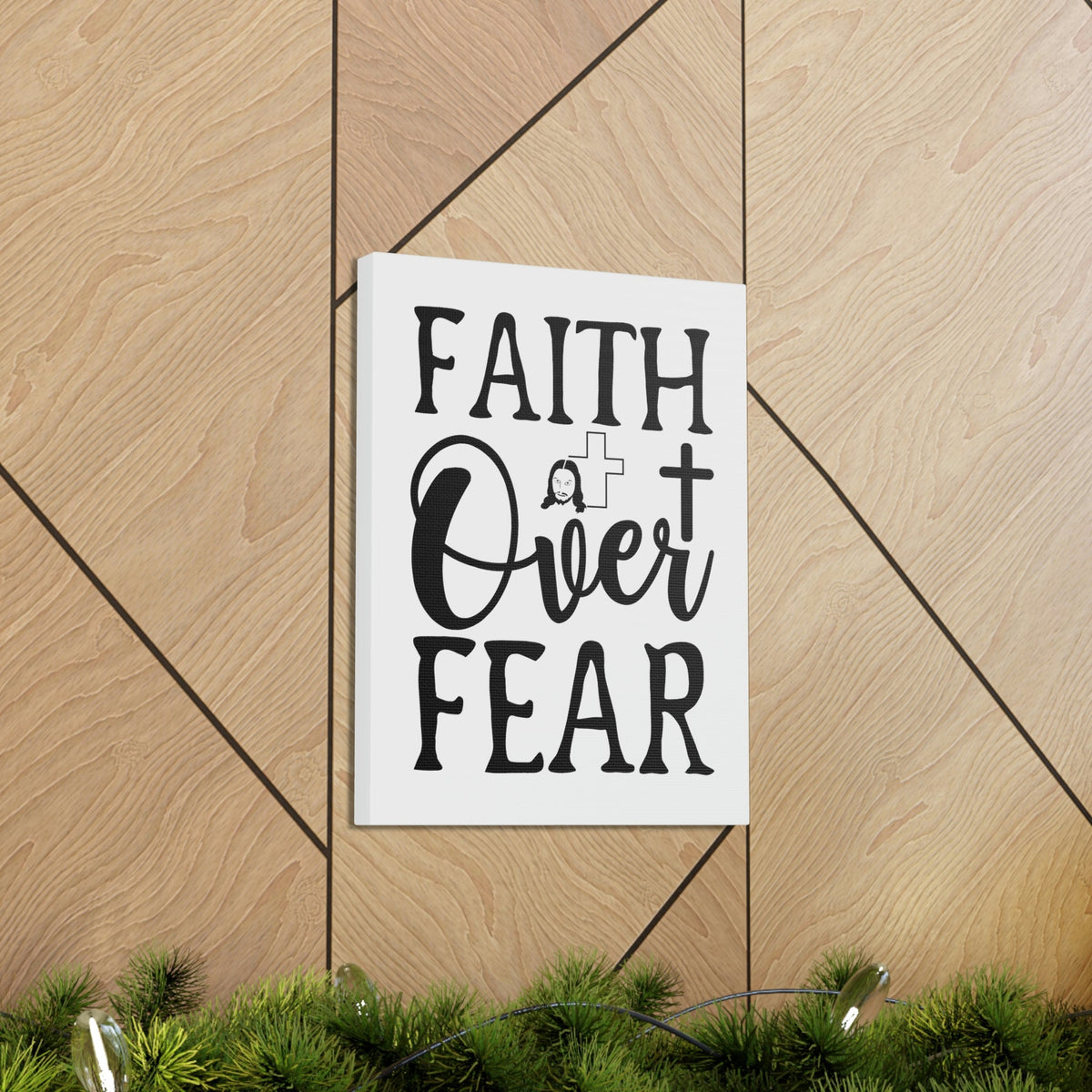 Scripture Walls Faith Over Fear Isaiah 41:10 Christian Wall Art Print Ready to Hang Unframed-Express Your Love Gifts