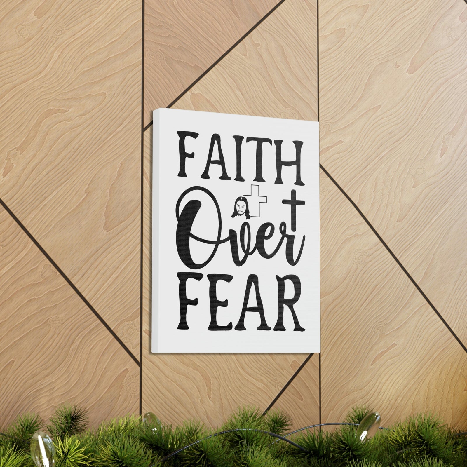 Scripture Walls Faith Over Fear Isaiah 41:10 Christian Wall Art Print Ready to Hang Unframed-Express Your Love Gifts