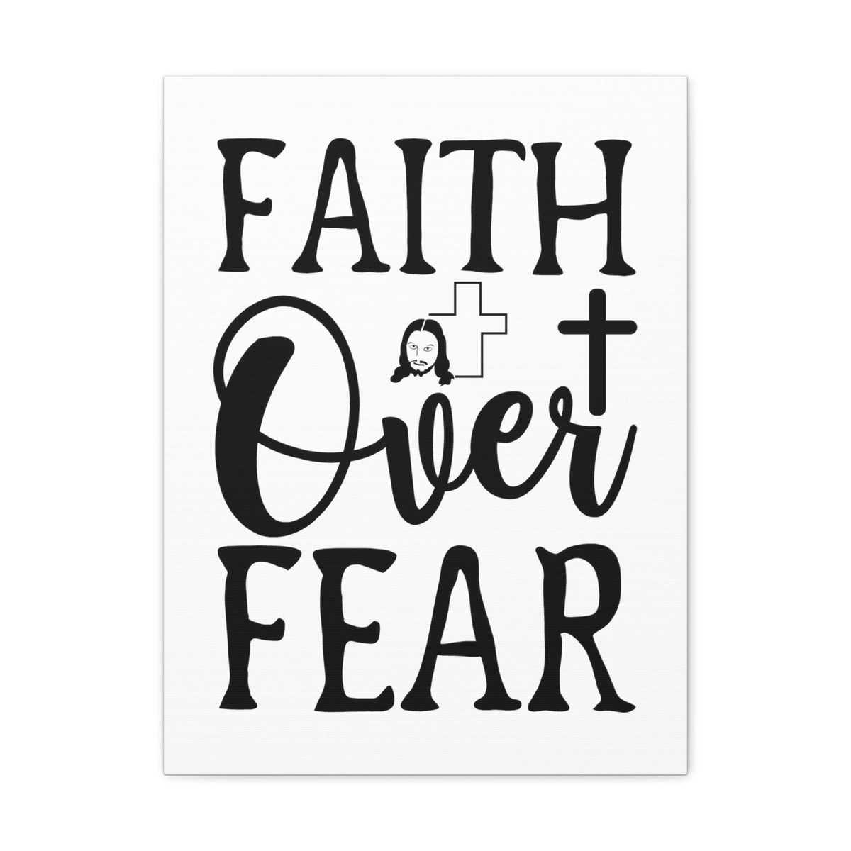 Scripture Walls Faith Over Fear Isaiah 41:10 Christian Wall Art Print Ready to Hang Unframed-Express Your Love Gifts