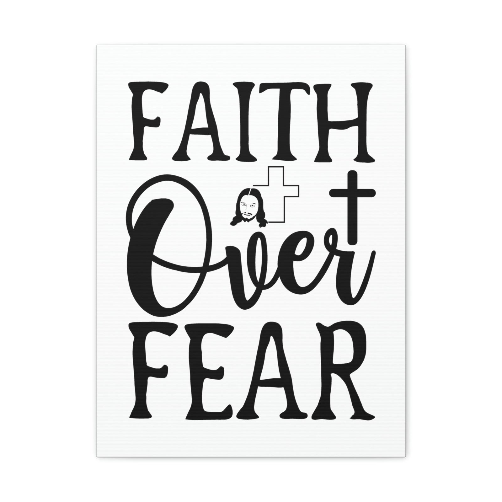 Scripture Walls Faith Over Fear Isaiah 41:10 Christian Wall Art Print Ready to Hang Unframed-Express Your Love Gifts