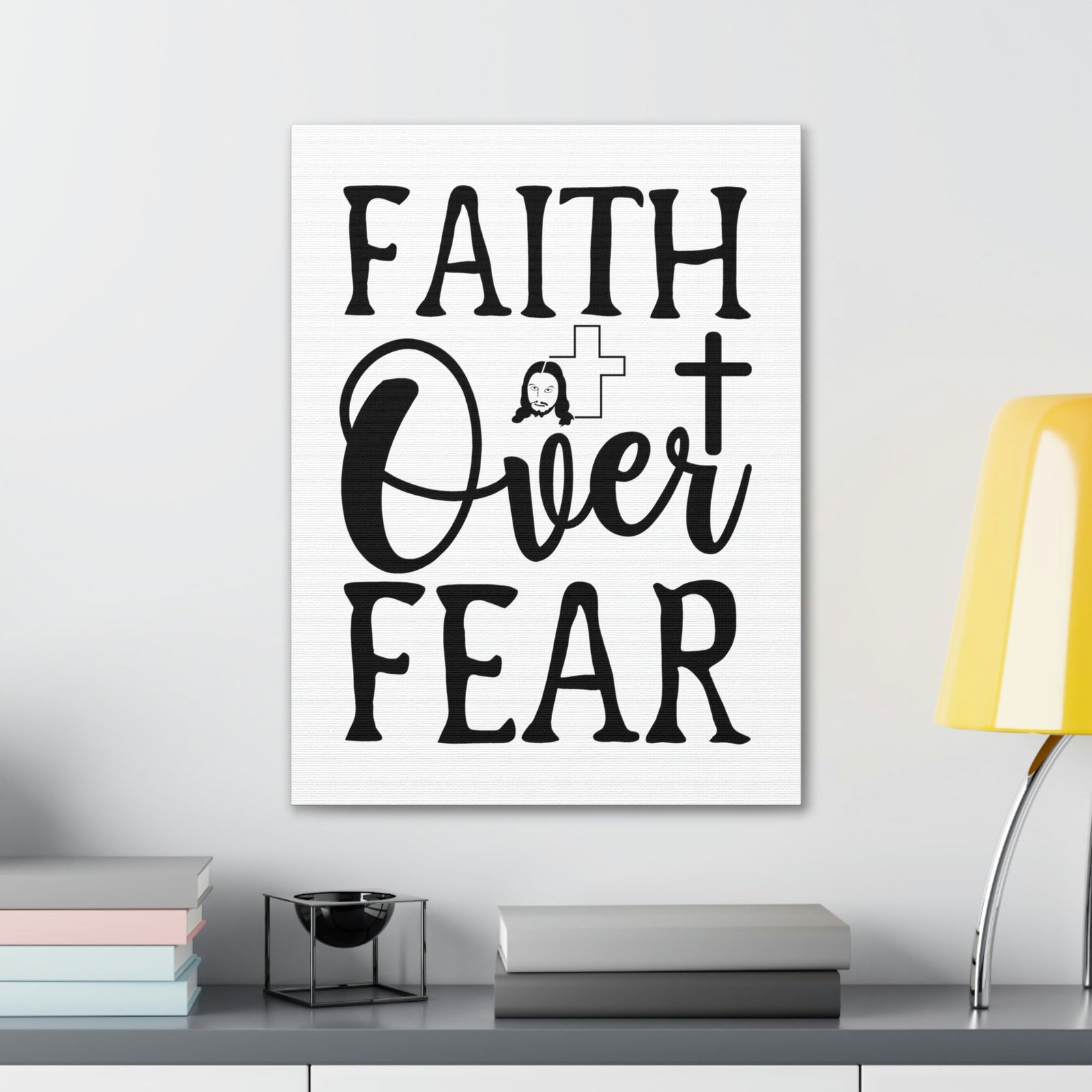 Scripture Walls Faith Over Fear Isaiah 41:10 Christian Wall Art Print Ready to Hang Unframed-Express Your Love Gifts
