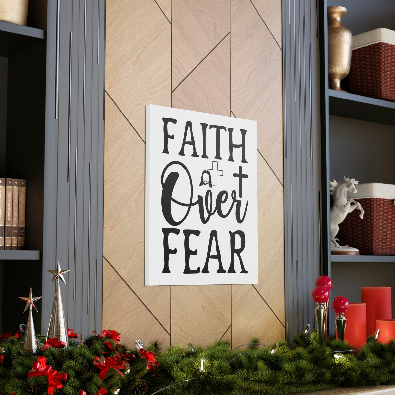 Scripture Walls Faith Over Fear Isaiah 41:10 Christian Wall Art Print Ready to Hang Unframed-Express Your Love Gifts