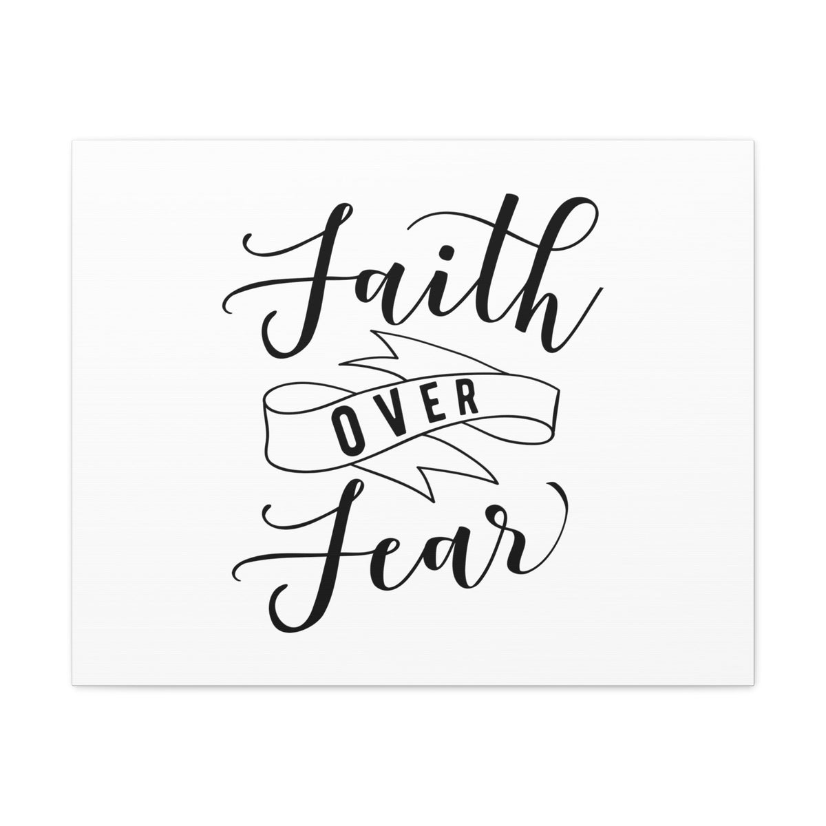 Scripture Walls Faith Over Fear Isaiah 41:10 Ribbon Christian Wall Art Bible Verse Print Ready to Hang Unframed-Express Your Love Gifts