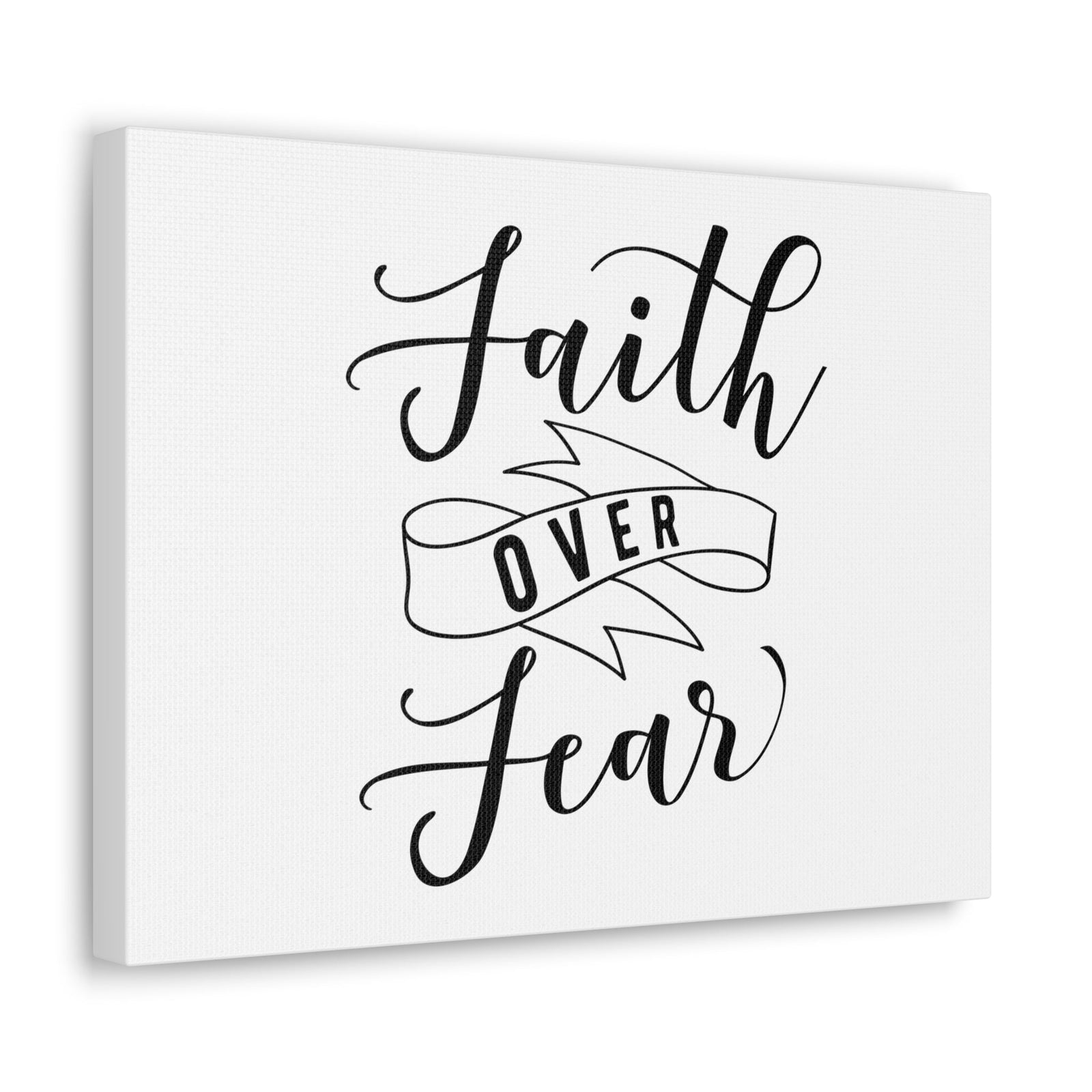 Scripture Walls Faith Over Fear Isaiah 41:10 Ribbon Christian Wall Art Bible Verse Print Ready to Hang Unframed-Express Your Love Gifts