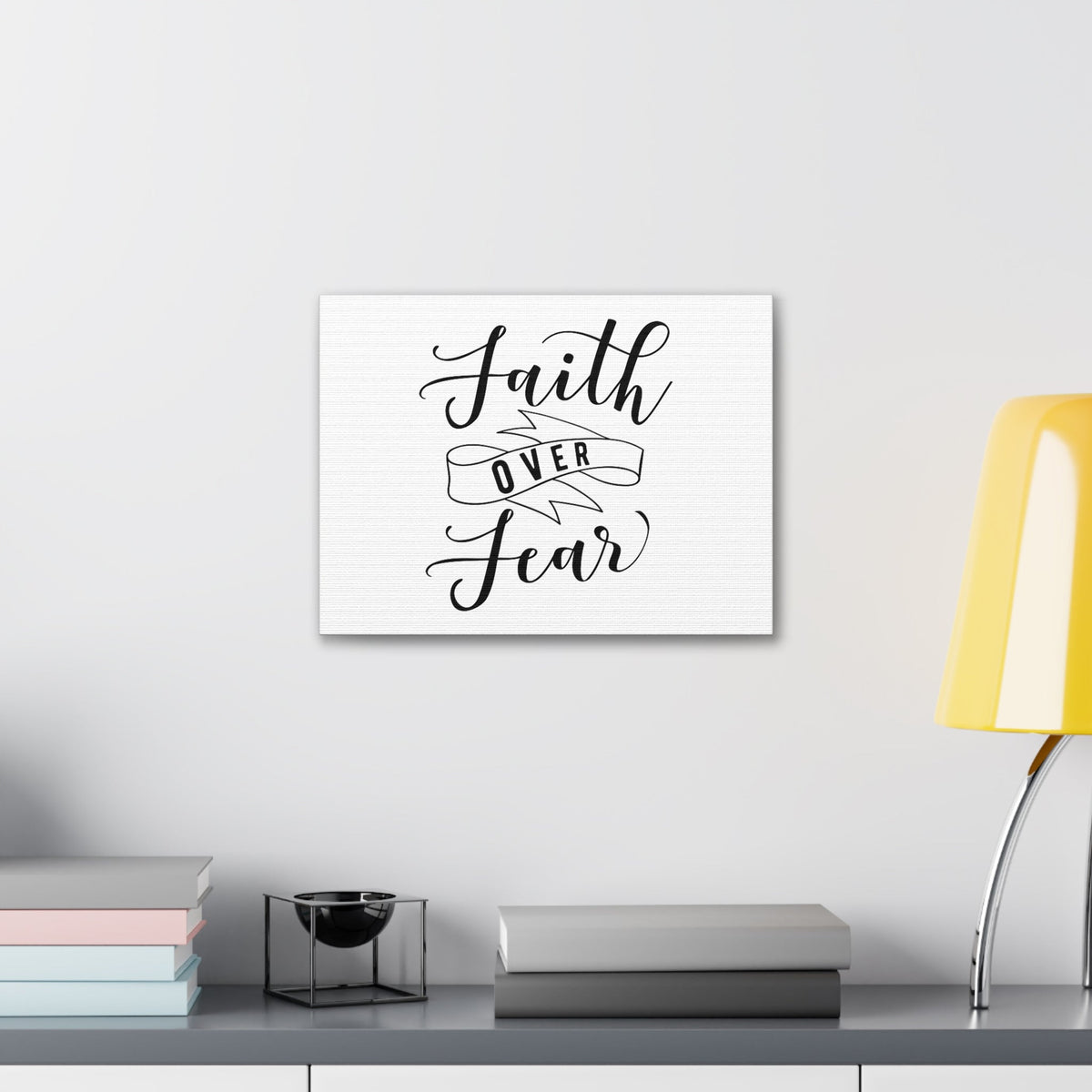 Scripture Walls Faith Over Fear Isaiah 41:10 Ribbon Christian Wall Art Bible Verse Print Ready to Hang Unframed-Express Your Love Gifts