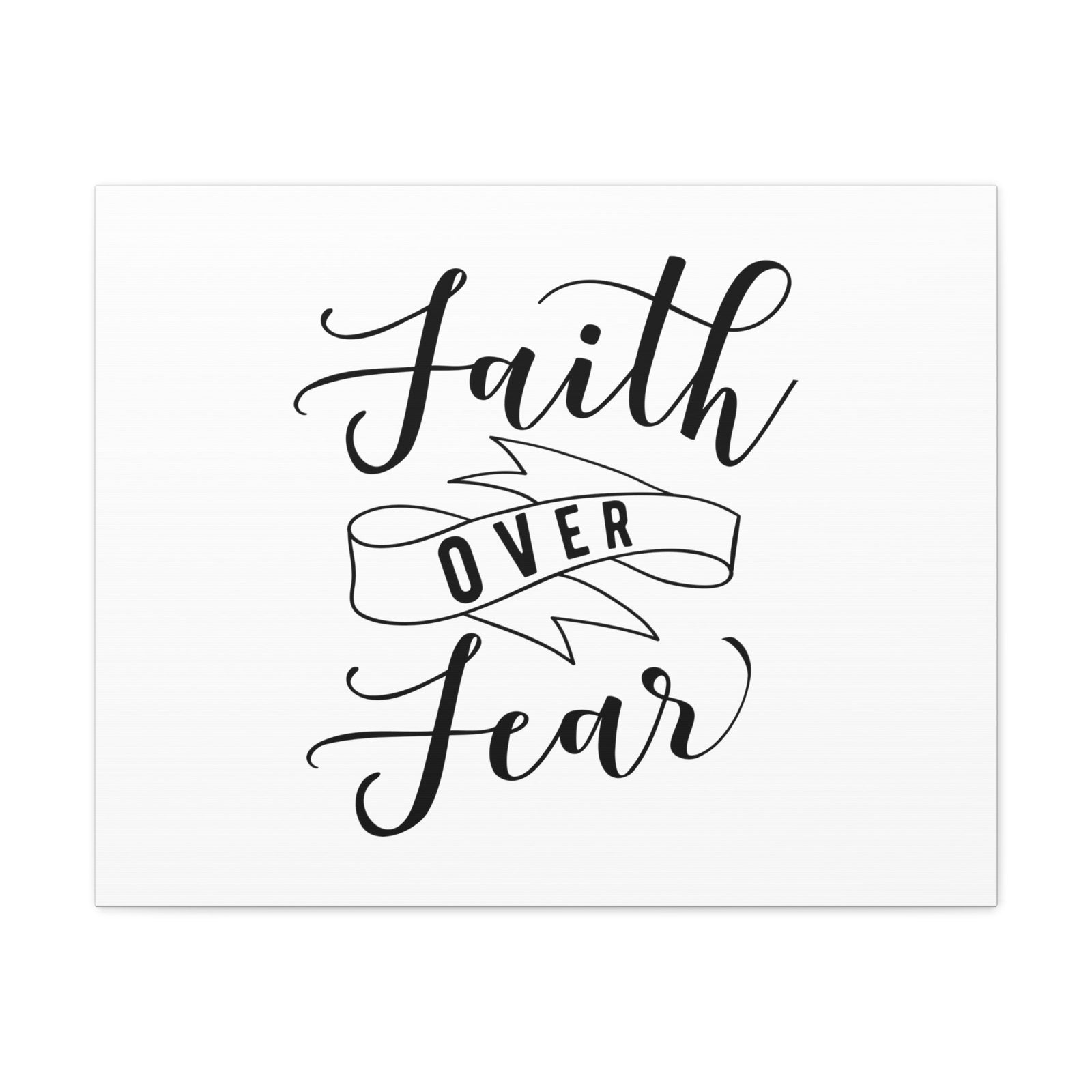Scripture Walls Faith Over Fear Isaiah 41:10 Ribbon Christian Wall Art Bible Verse Print Ready to Hang Unframed-Express Your Love Gifts