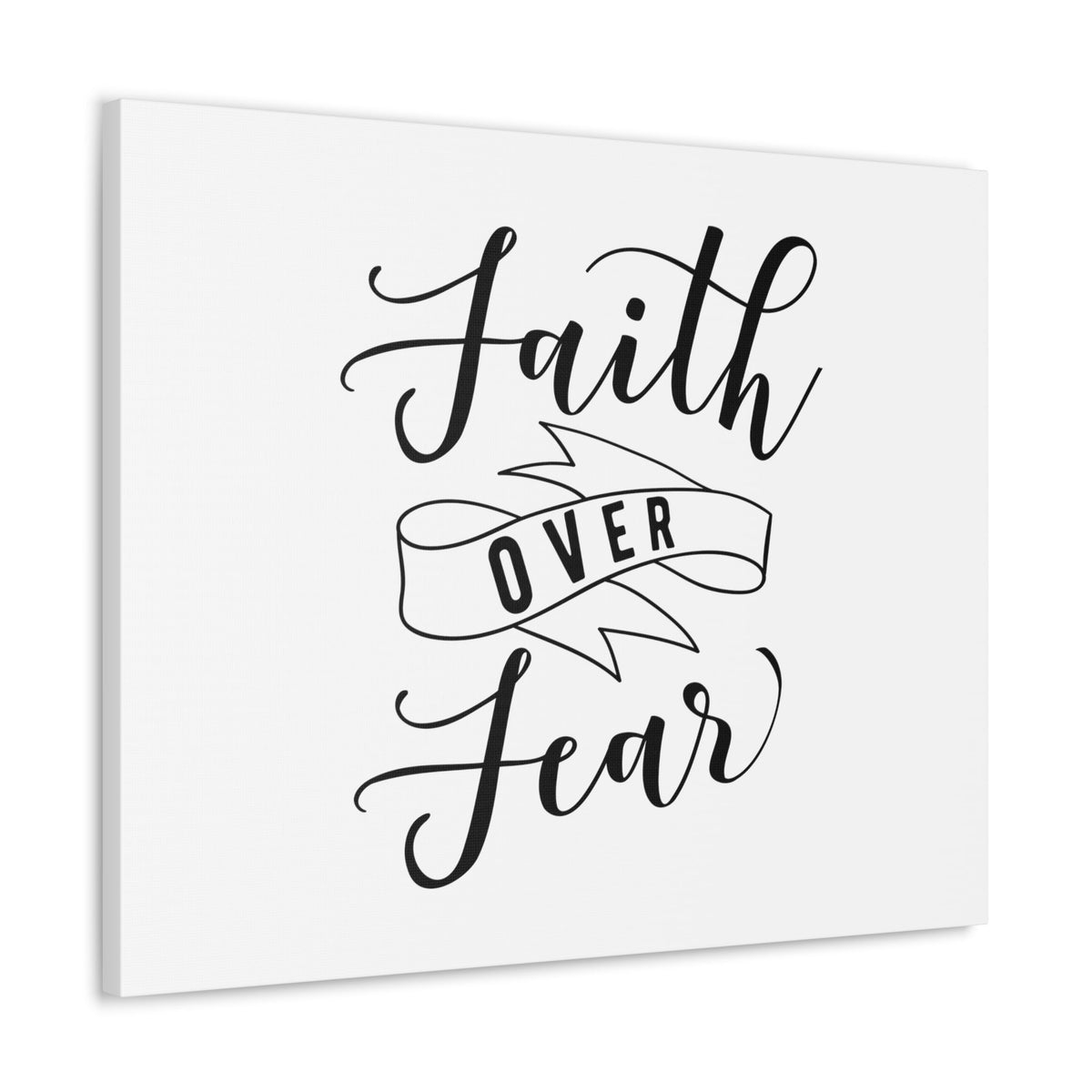 Scripture Walls Faith Over Fear Isaiah 41:10 Ribbon Christian Wall Art Bible Verse Print Ready to Hang Unframed-Express Your Love Gifts