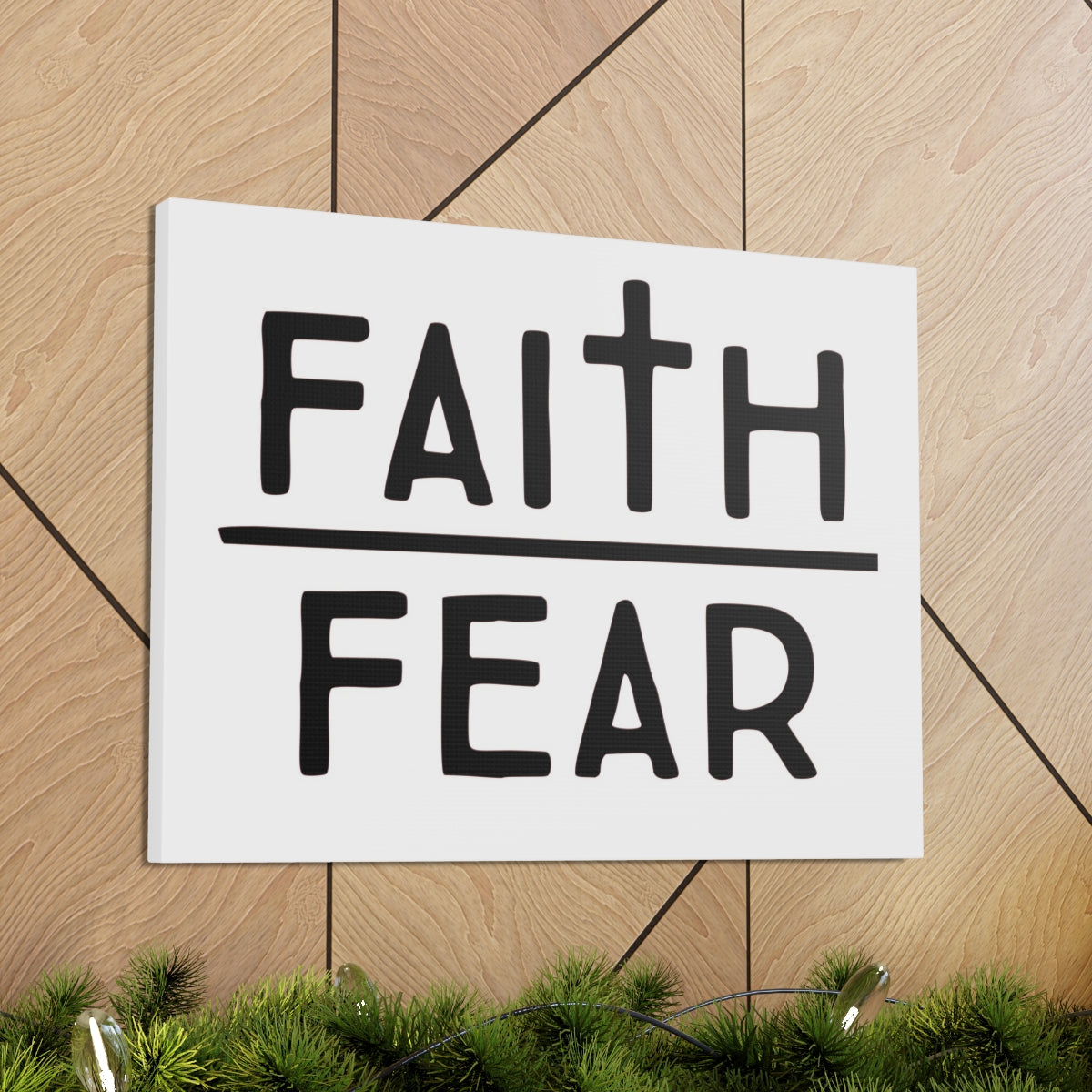 Scripture Walls Faith Over Fear Luke 12:4 Christian Wall Art Print Ready to Hang Unframed-Express Your Love Gifts