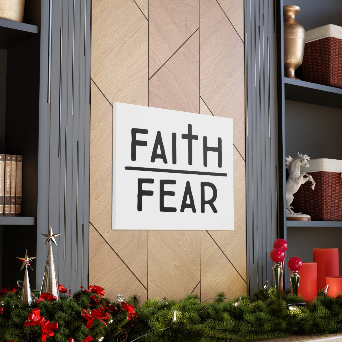 Scripture Walls Faith Over Fear Luke 12:4 Christian Wall Art Print Ready to Hang Unframed-Express Your Love Gifts