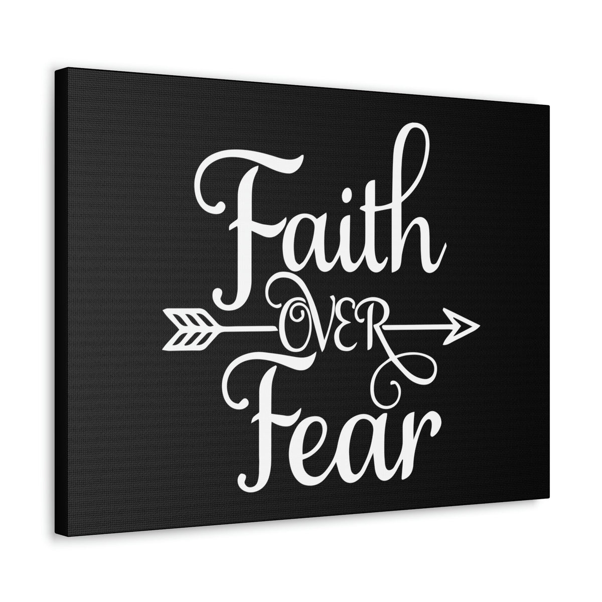 Scripture Walls Faith Over Fear Mark 4:40 Arrow Cursive Christian Wall Art Bible Verse Print Ready to Hang Unframed-Express Your Love Gifts