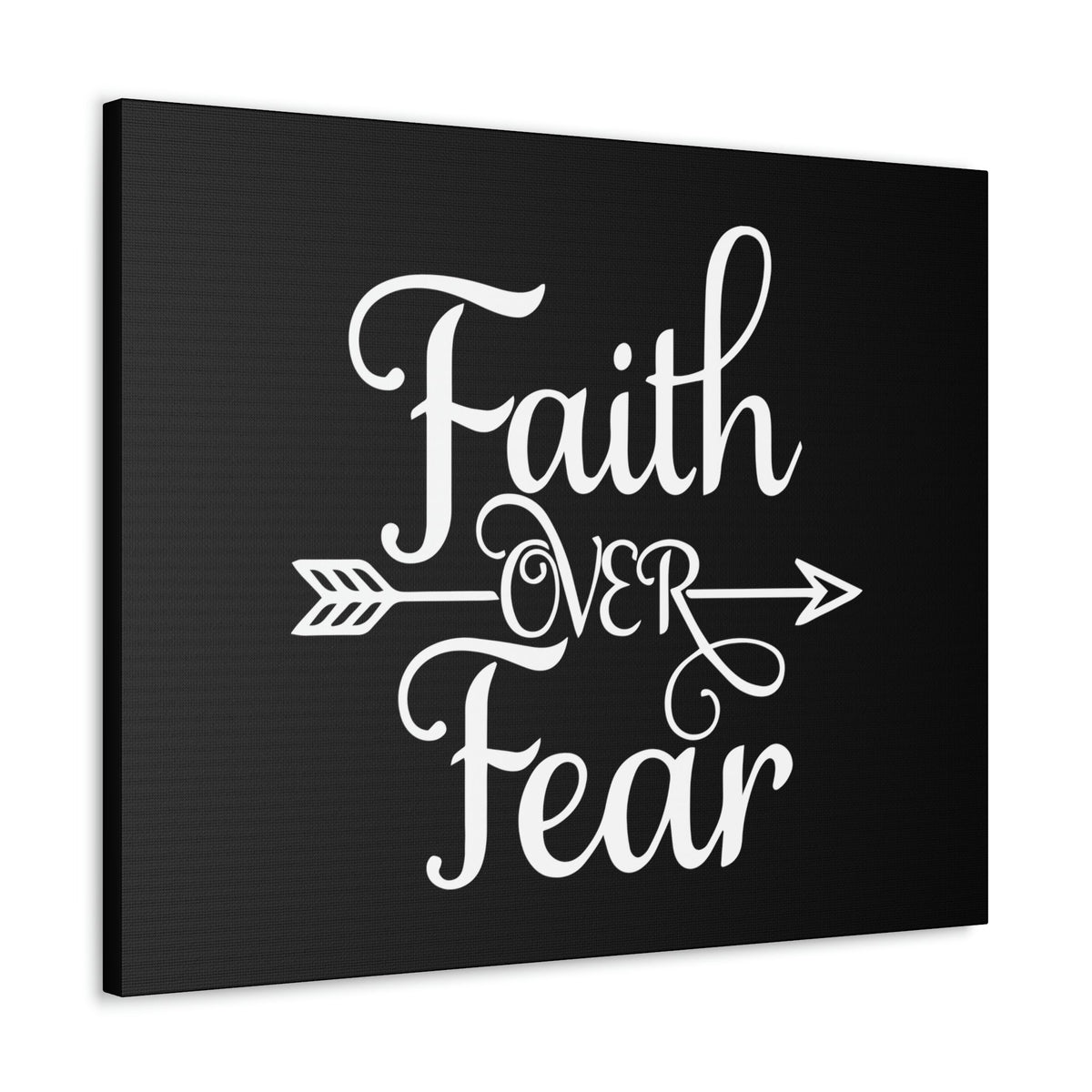 Scripture Walls Faith Over Fear Mark 4:40 Arrow Cursive Christian Wall Art Bible Verse Print Ready to Hang Unframed-Express Your Love Gifts