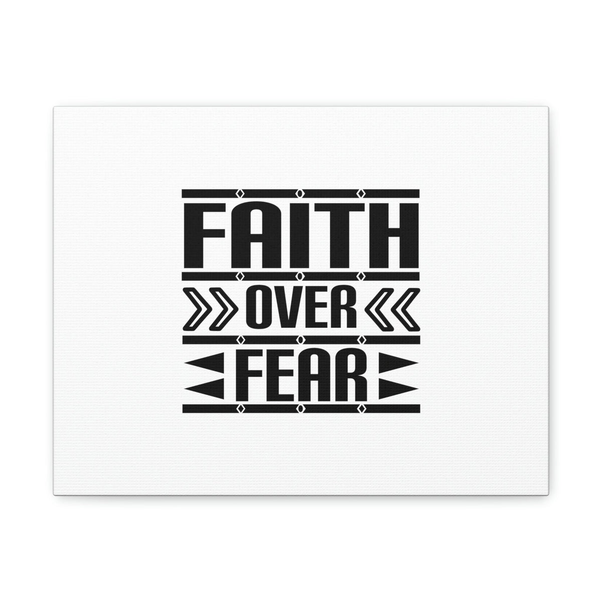 Scripture Walls Faith Over Fear Mark 4:40 Arrow White Christian Wall Art Bible Verse Print Ready to Hang Unframed-Express Your Love Gifts