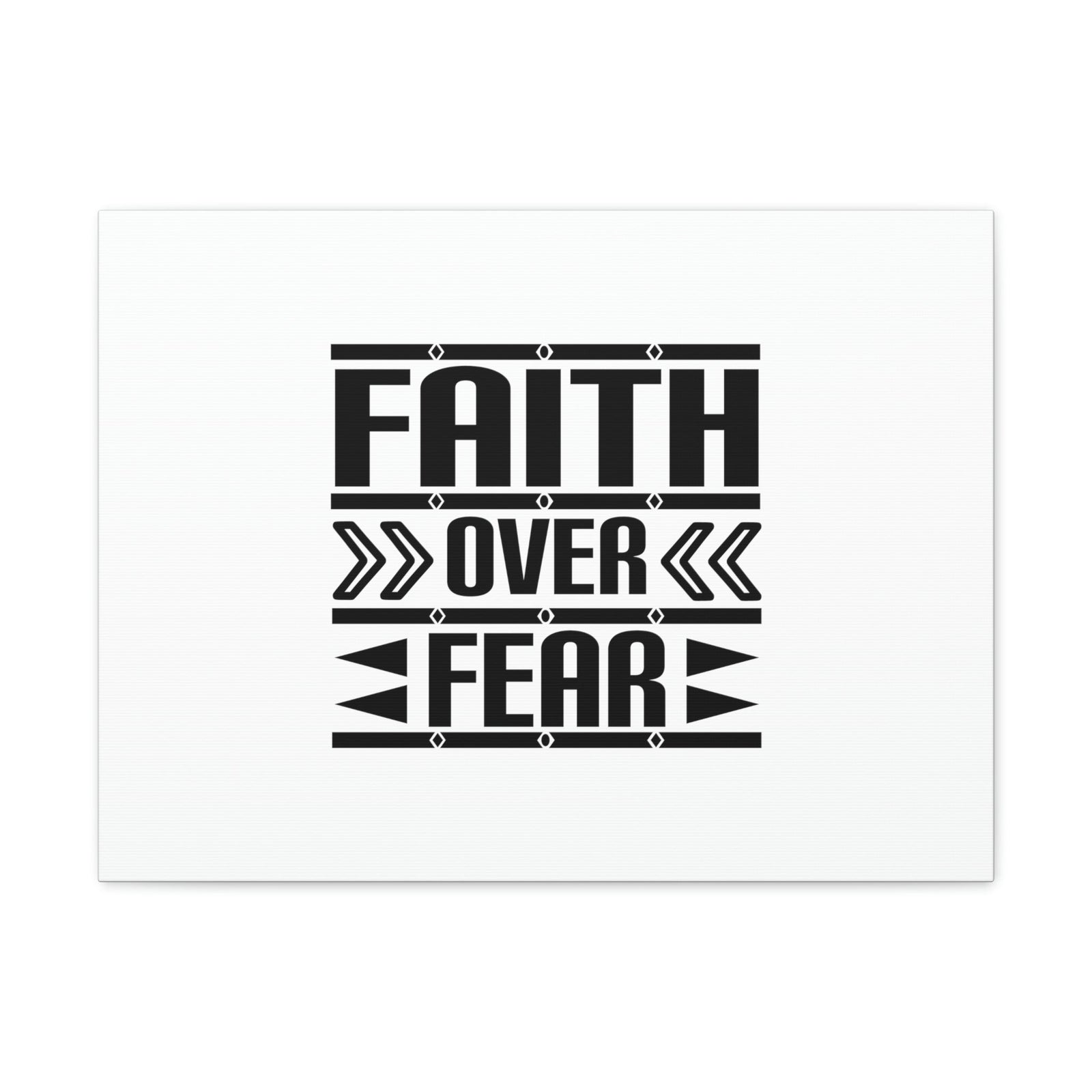 Scripture Walls Faith Over Fear Mark 4:40 Arrow White Christian Wall Art Bible Verse Print Ready to Hang Unframed-Express Your Love Gifts