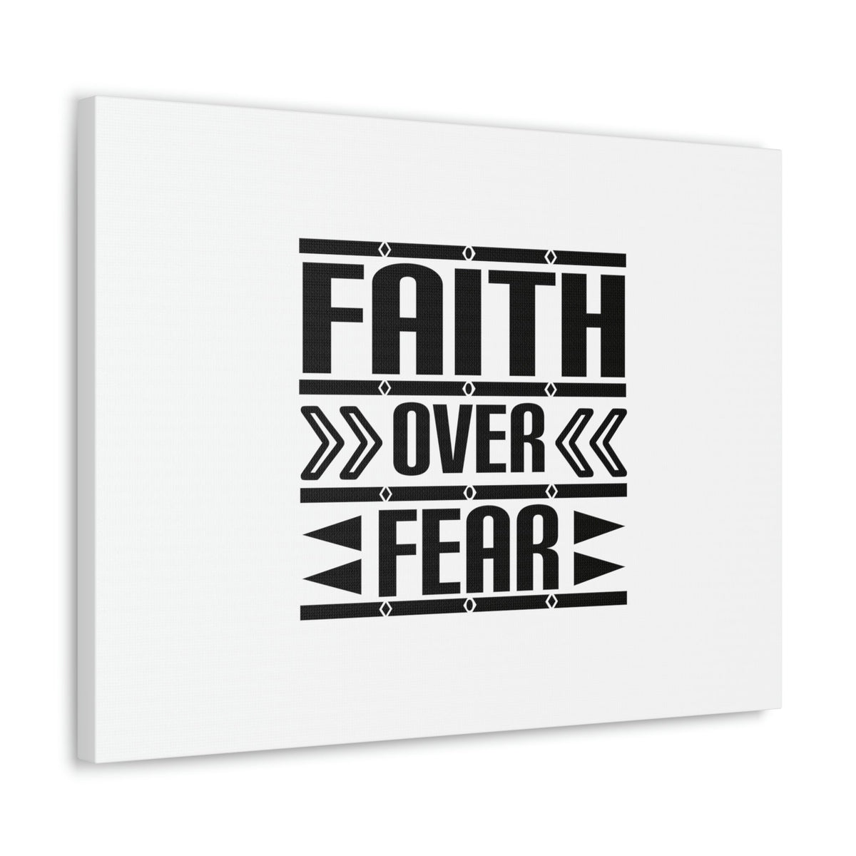 Scripture Walls Faith Over Fear Mark 4:40 Arrow White Christian Wall Art Bible Verse Print Ready to Hang Unframed-Express Your Love Gifts
