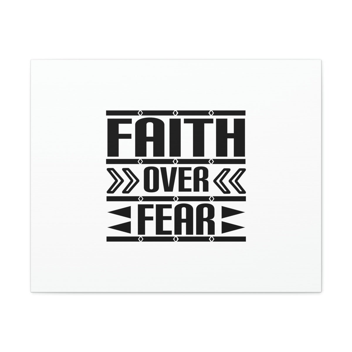 Scripture Walls Faith Over Fear Mark 4:40 Arrow White Christian Wall Art Bible Verse Print Ready to Hang Unframed-Express Your Love Gifts