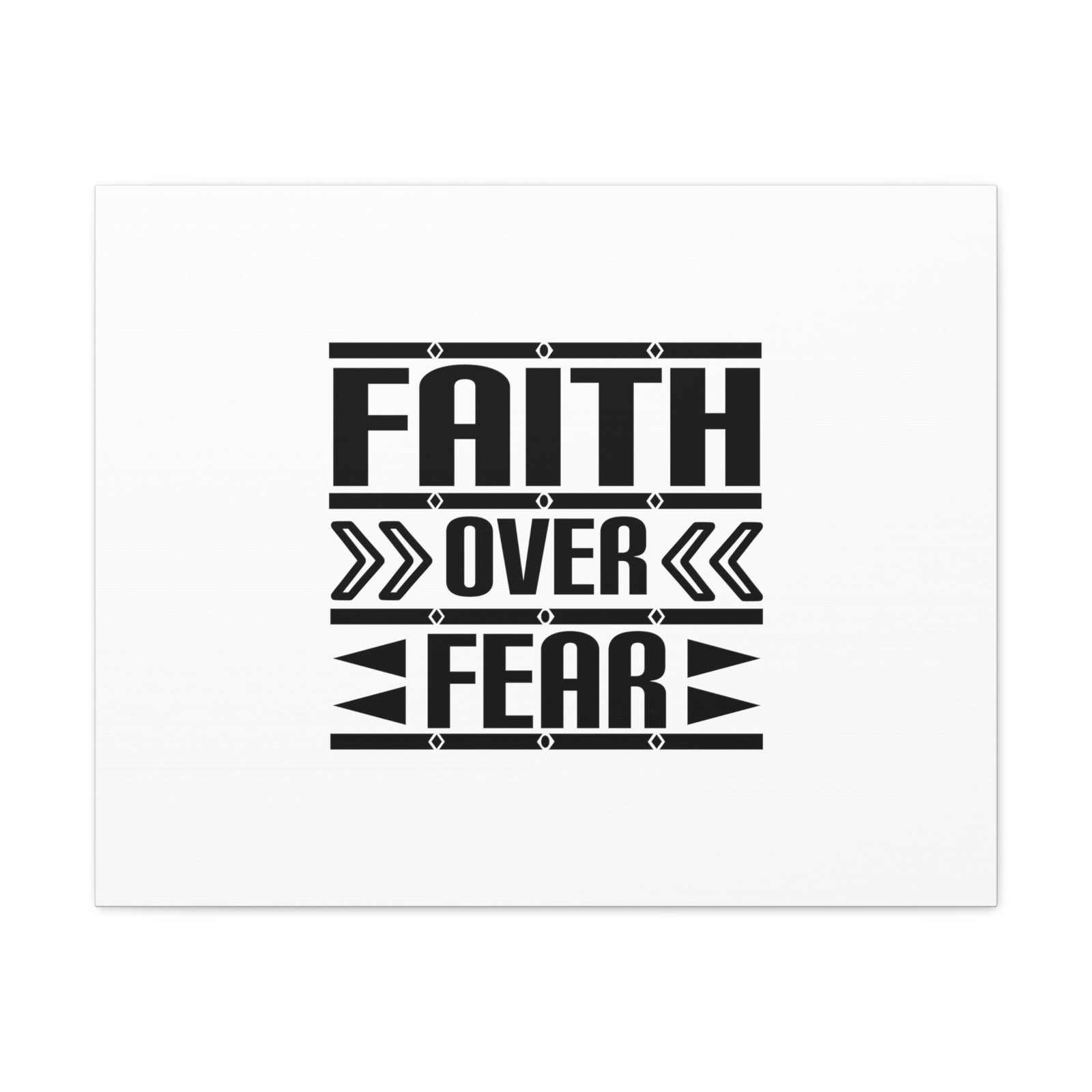 Scripture Walls Faith Over Fear Mark 4:40 Arrow White Christian Wall Art Bible Verse Print Ready to Hang Unframed-Express Your Love Gifts