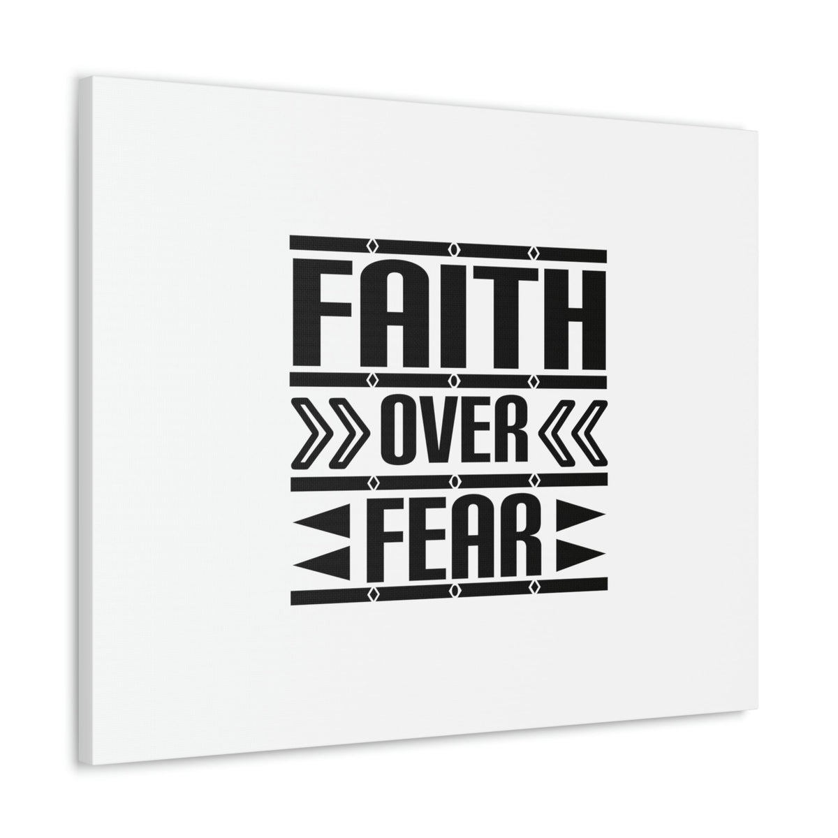 Scripture Walls Faith Over Fear Mark 4:40 Arrow White Christian Wall Art Bible Verse Print Ready to Hang Unframed-Express Your Love Gifts