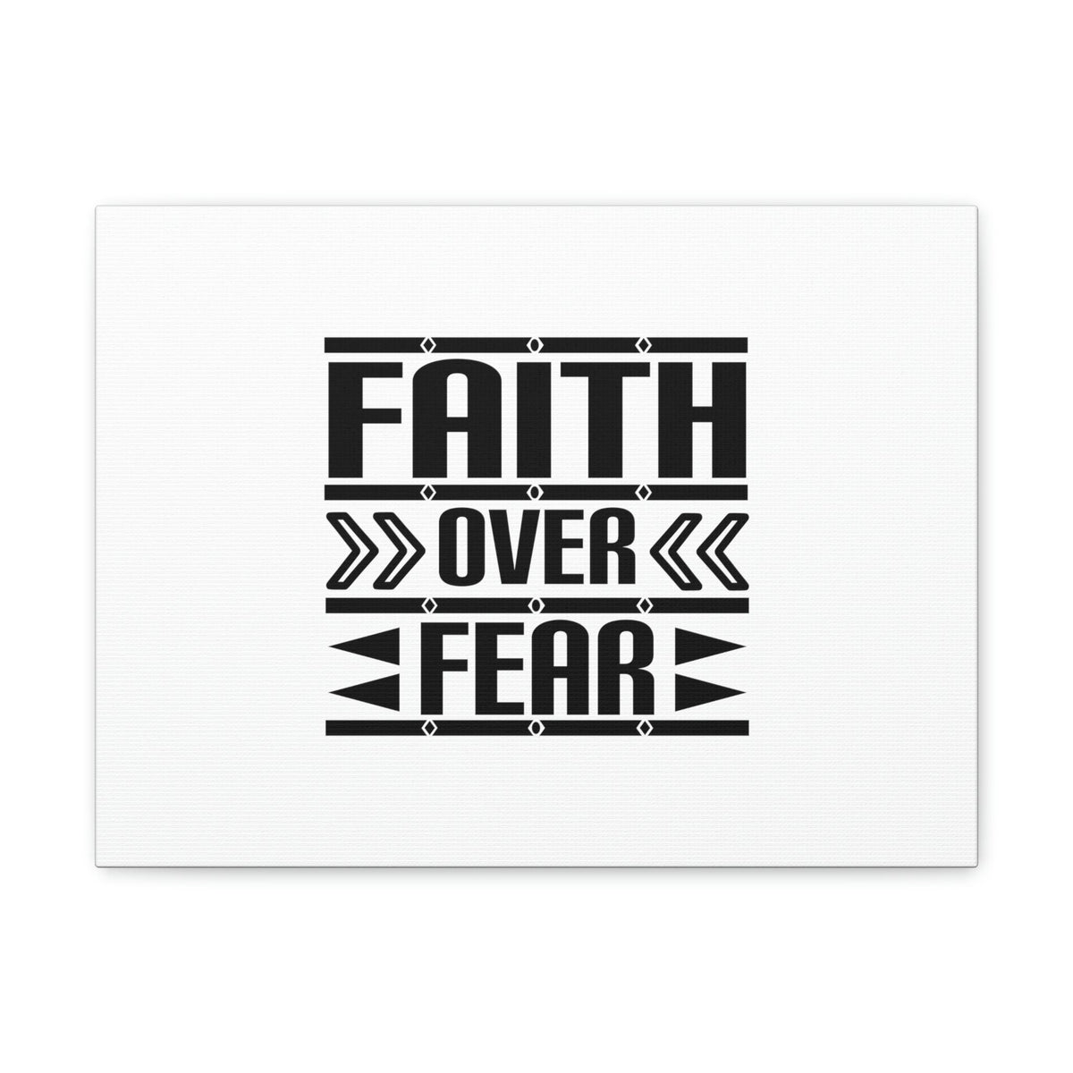 Scripture Walls Faith Over Fear Mark 4:40 Arrow White Christian Wall Art Bible Verse Print Ready to Hang Unframed-Express Your Love Gifts