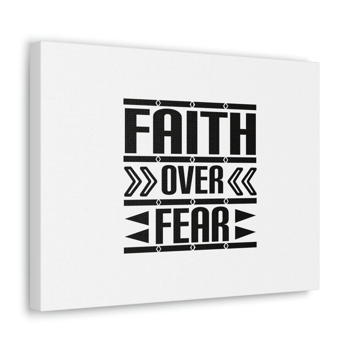 Scripture Walls Faith Over Fear Mark 4:40 Arrow White Christian Wall Art Bible Verse Print Ready to Hang Unframed-Express Your Love Gifts