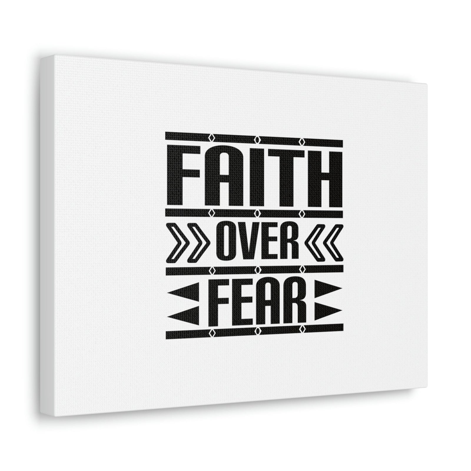 Scripture Walls Faith Over Fear Mark 4:40 Arrow White Christian Wall Art Bible Verse Print Ready to Hang Unframed-Express Your Love Gifts