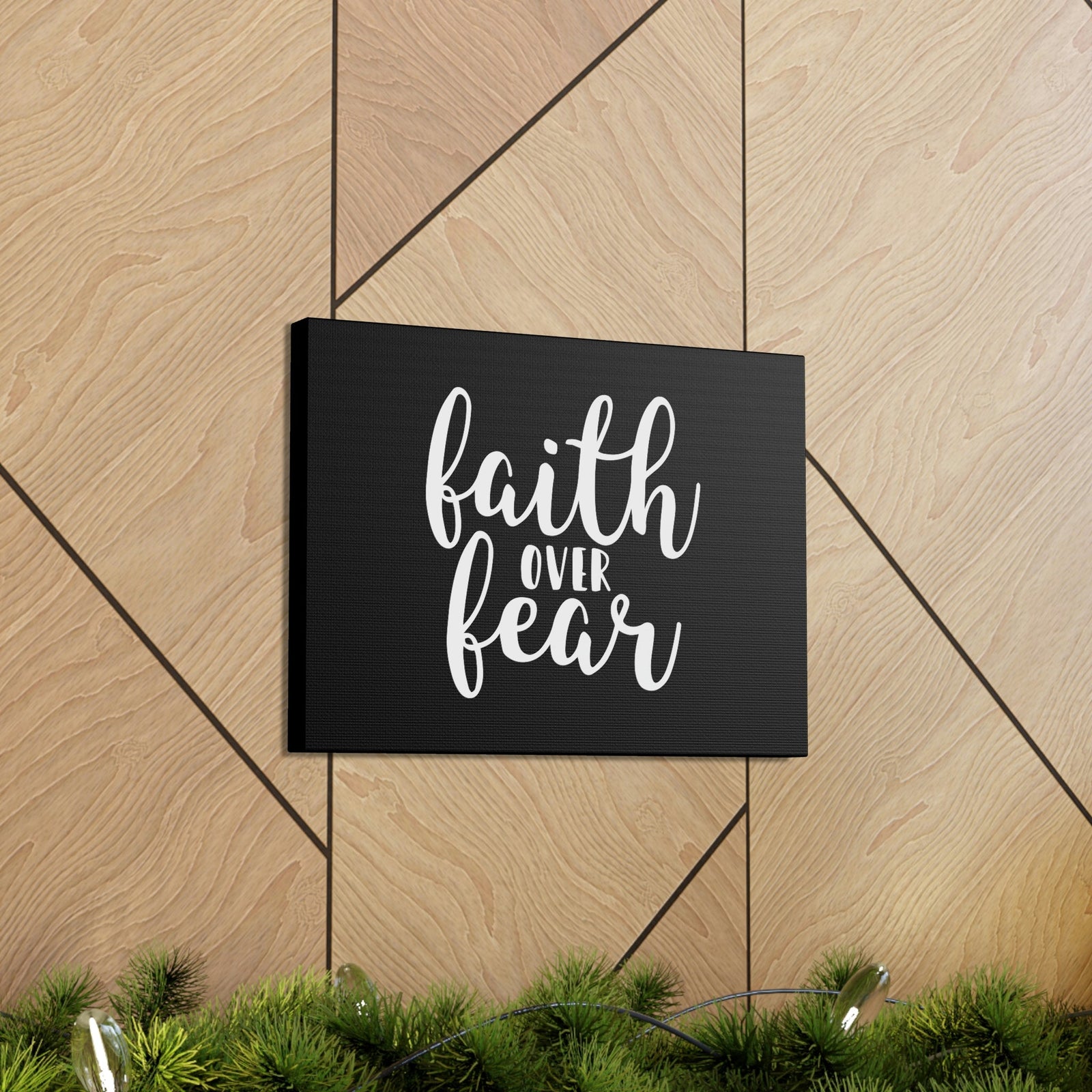 Scripture Walls Faith Over Fear Mark 4:40 Black And White Christian Wall Art Bible Verse Print Ready to Hang Unframed-Express Your Love Gifts