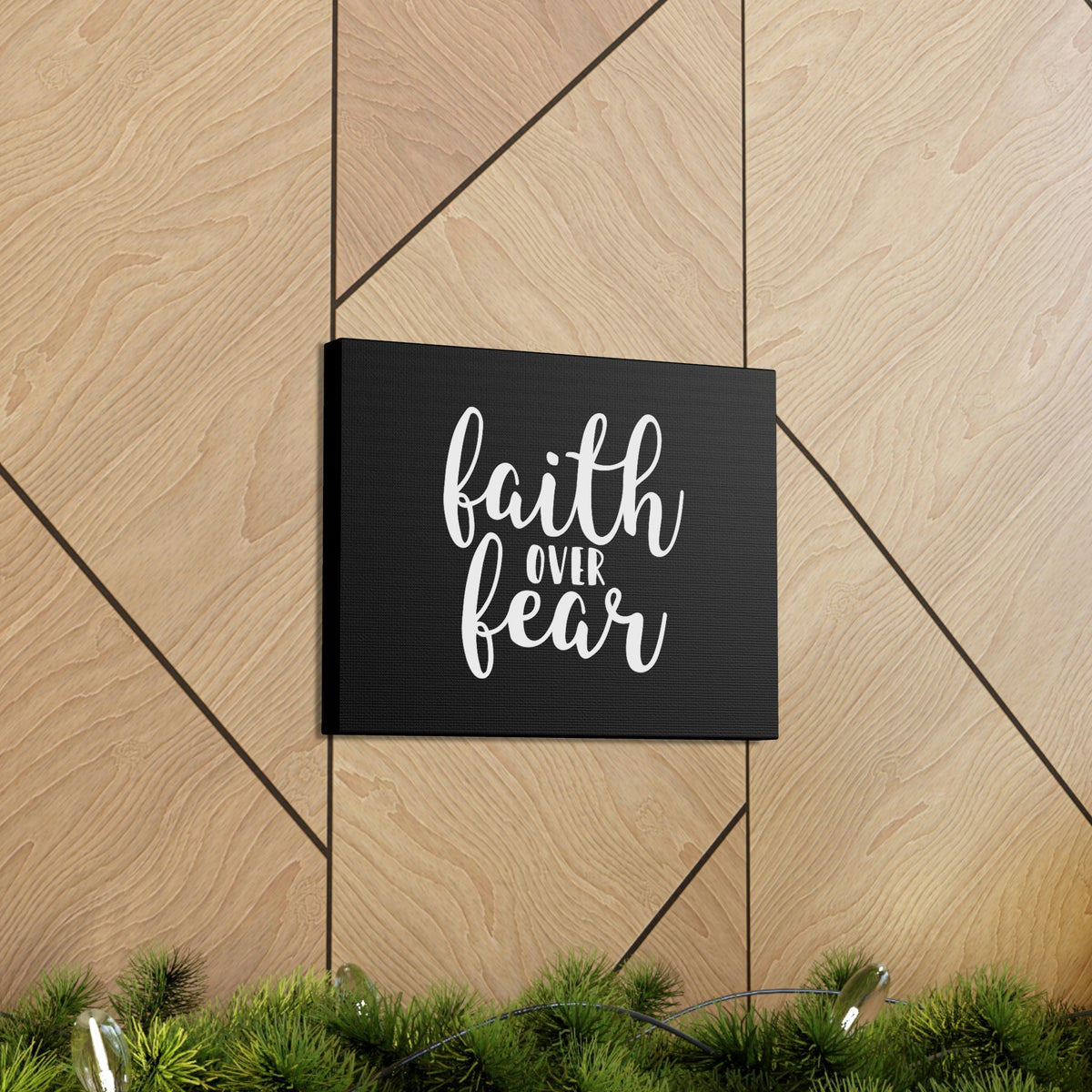 Scripture Walls Faith Over Fear Mark 4:40 Black And White Christian Wall Art Bible Verse Print Ready to Hang Unframed-Express Your Love Gifts
