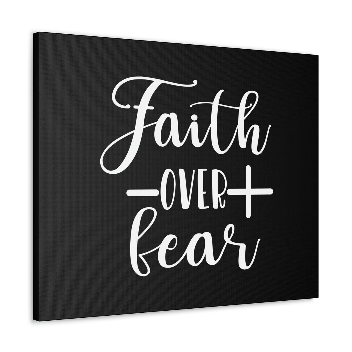 Scripture Walls Faith Over Fear Mark 4:40 Cross Black Christian Wall Art Bible Verse Print Ready to Hang Unframed-Express Your Love Gifts