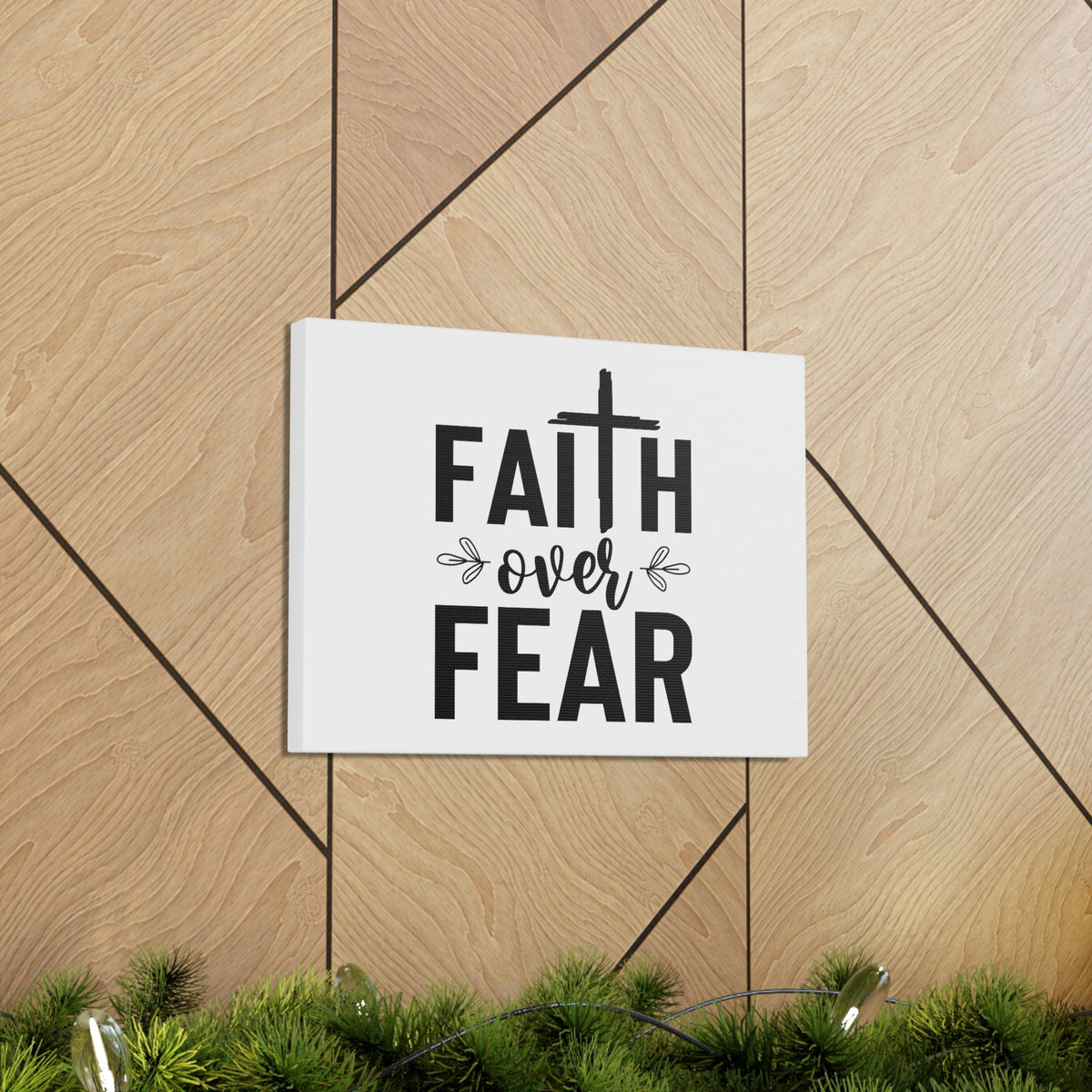 Scripture Walls Faith Over Fear Mark 4:40 Cross Christian Wall Art Bible Verse Print Ready to Hang Unframed-Express Your Love Gifts