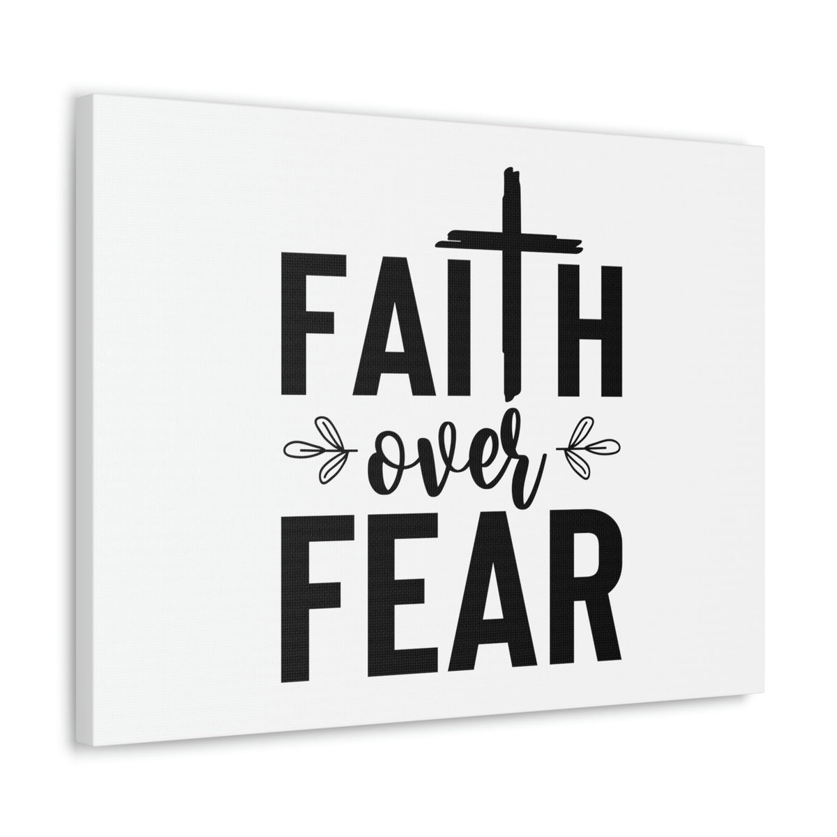 Scripture Walls Faith Over Fear Mark 4:40 Cross Christian Wall Art Bible Verse Print Ready to Hang Unframed-Express Your Love Gifts