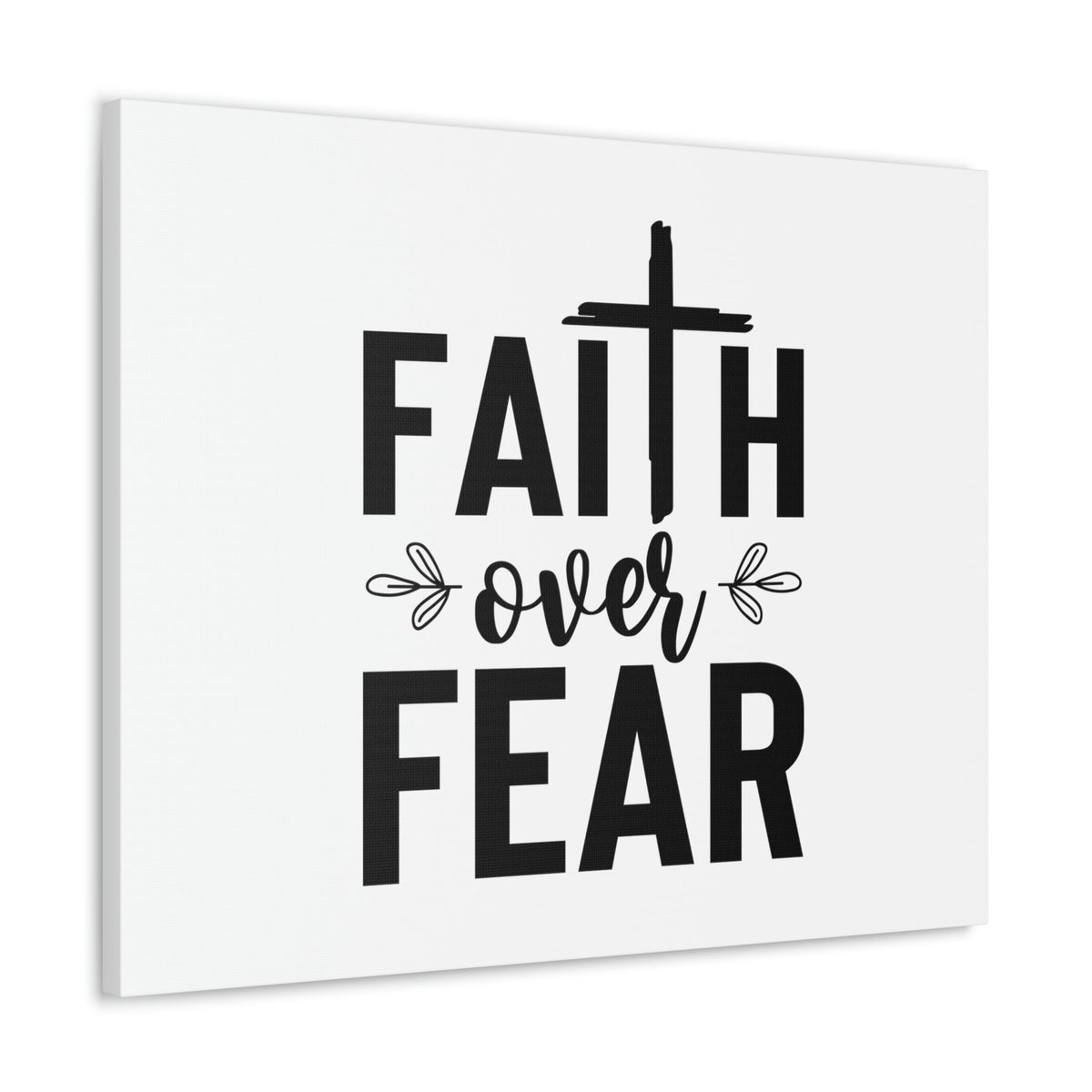 Scripture Walls Faith Over Fear Mark 4:40 Cross Christian Wall Art Bible Verse Print Ready to Hang Unframed-Express Your Love Gifts