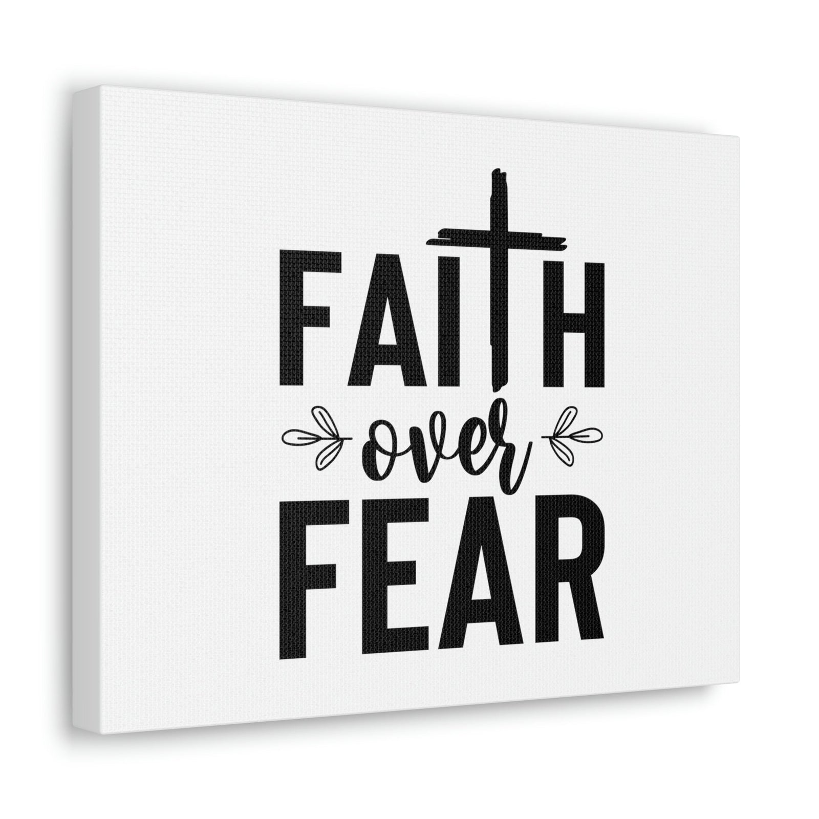 Scripture Walls Faith Over Fear Mark 4:40 Cross Christian Wall Art Bible Verse Print Ready to Hang Unframed-Express Your Love Gifts