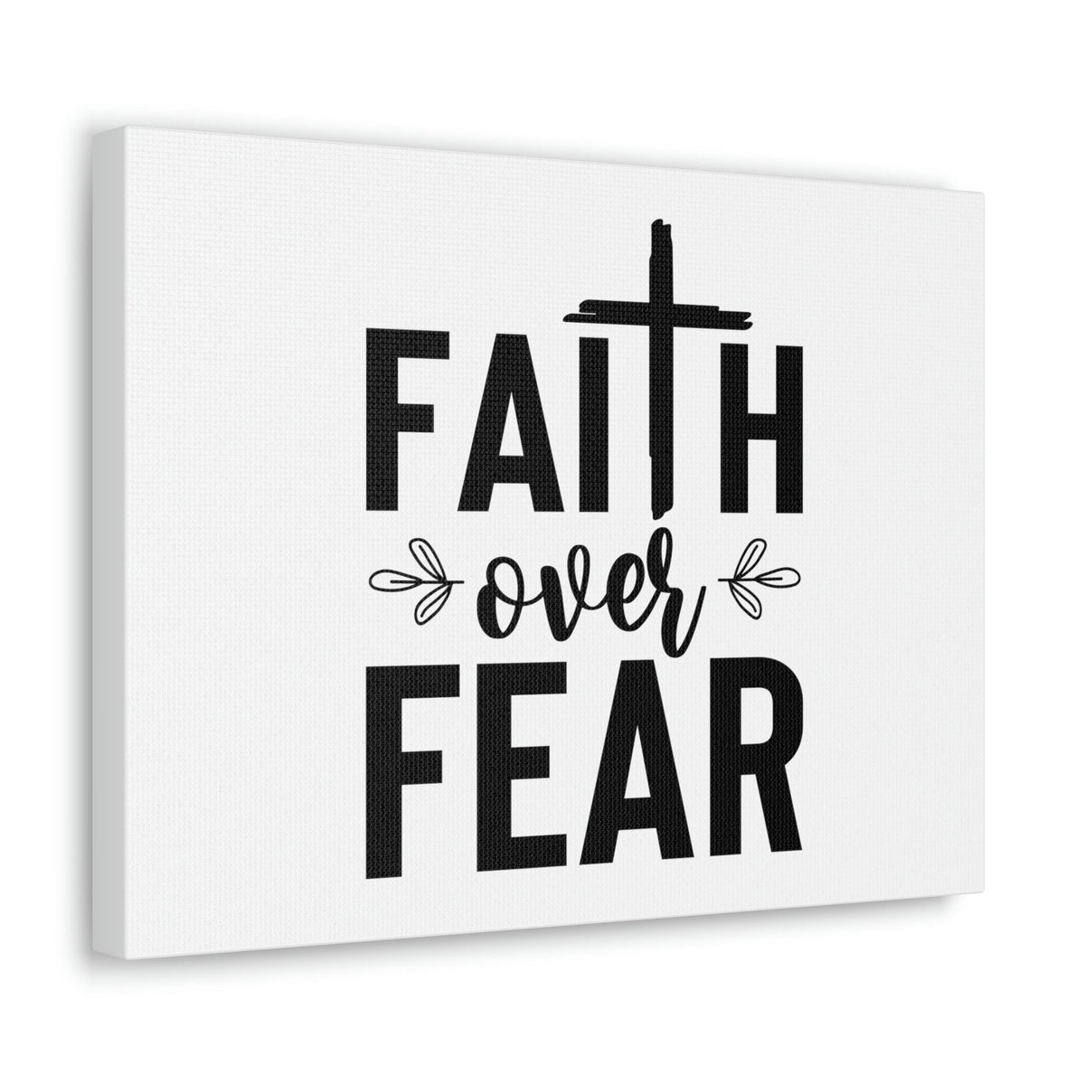Scripture Walls Faith Over Fear Mark 4:40 Cross Christian Wall Art Bible Verse Print Ready to Hang Unframed-Express Your Love Gifts