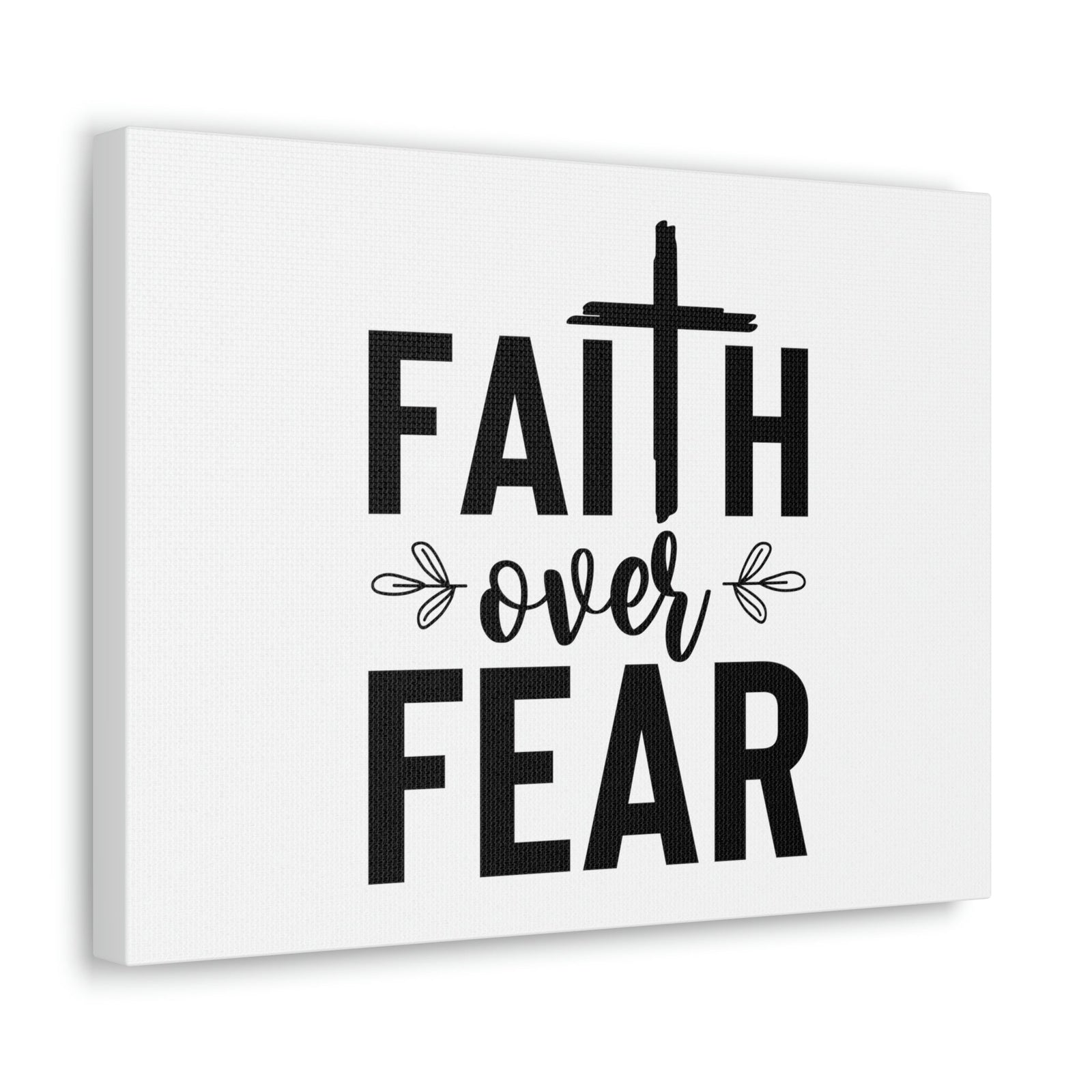 Scripture Walls Faith Over Fear Mark 4:40 Cross Christian Wall Art Bible Verse Print Ready to Hang Unframed-Express Your Love Gifts