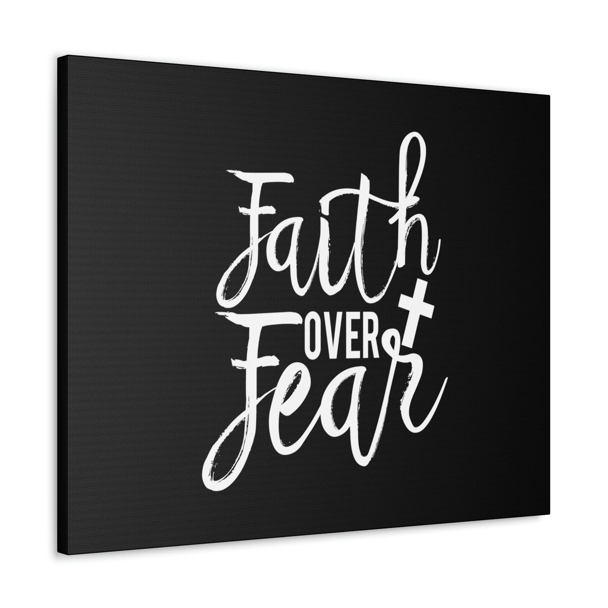 Scripture Walls Faith Over Fear Mark 4:40 Cursive Christian Wall Art Bible Verse Print Ready to Hang Unframed-Express Your Love Gifts
