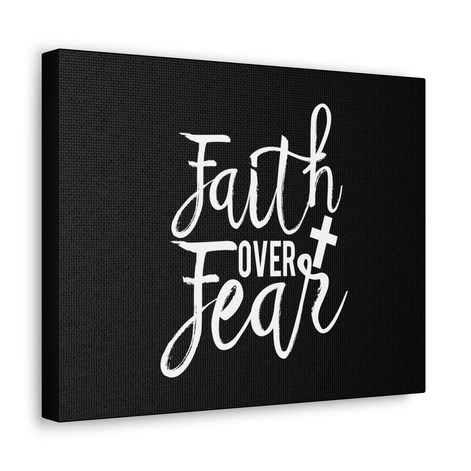 Scripture Walls Faith Over Fear Mark 4:40 Cursive Christian Wall Art Bible Verse Print Ready to Hang Unframed-Express Your Love Gifts