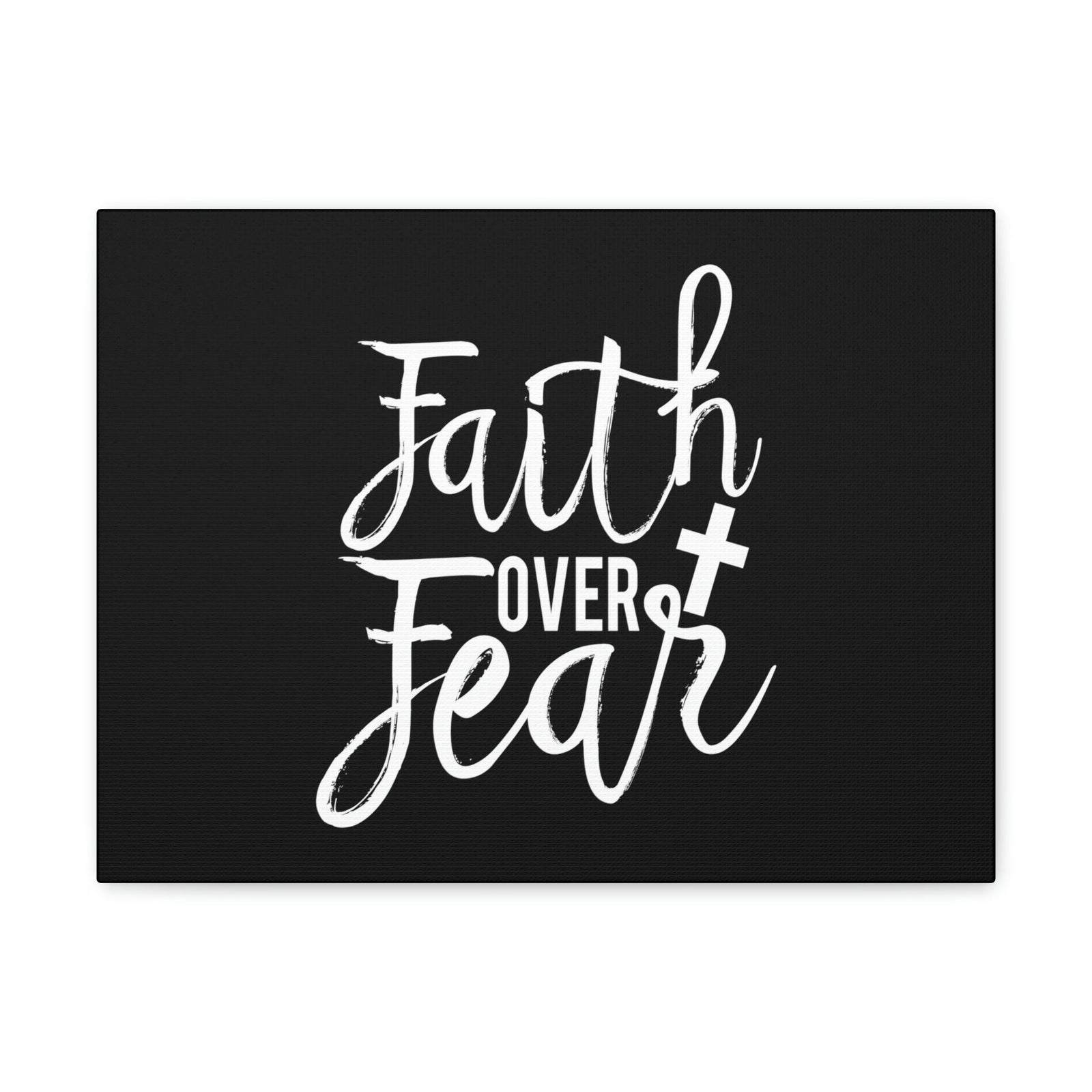 Scripture Walls Faith Over Fear Mark 4:40 Cursive Christian Wall Art Bible Verse Print Ready to Hang Unframed-Express Your Love Gifts