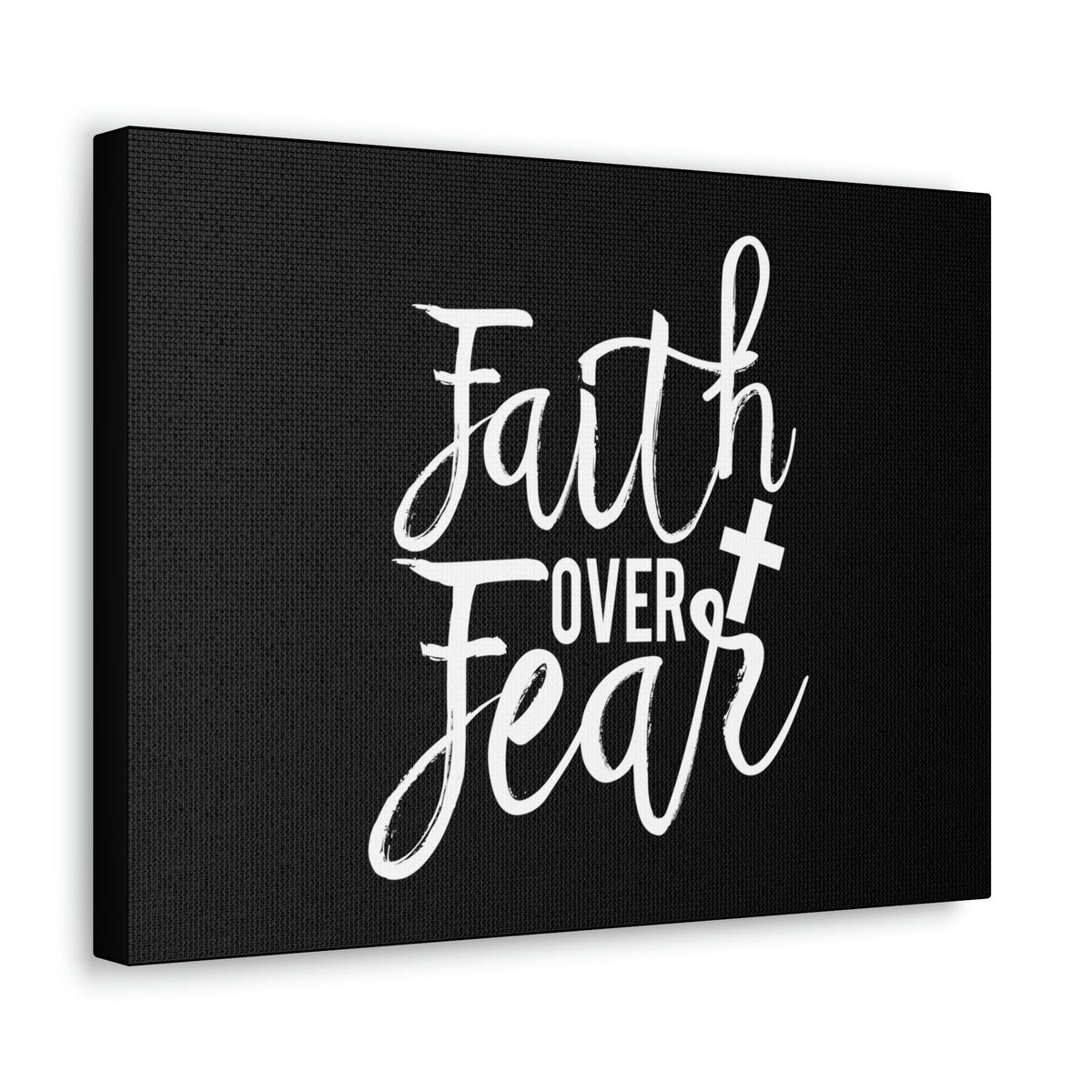 Scripture Walls Faith Over Fear Mark 4:40 Cursive Christian Wall Art Bible Verse Print Ready to Hang Unframed-Express Your Love Gifts
