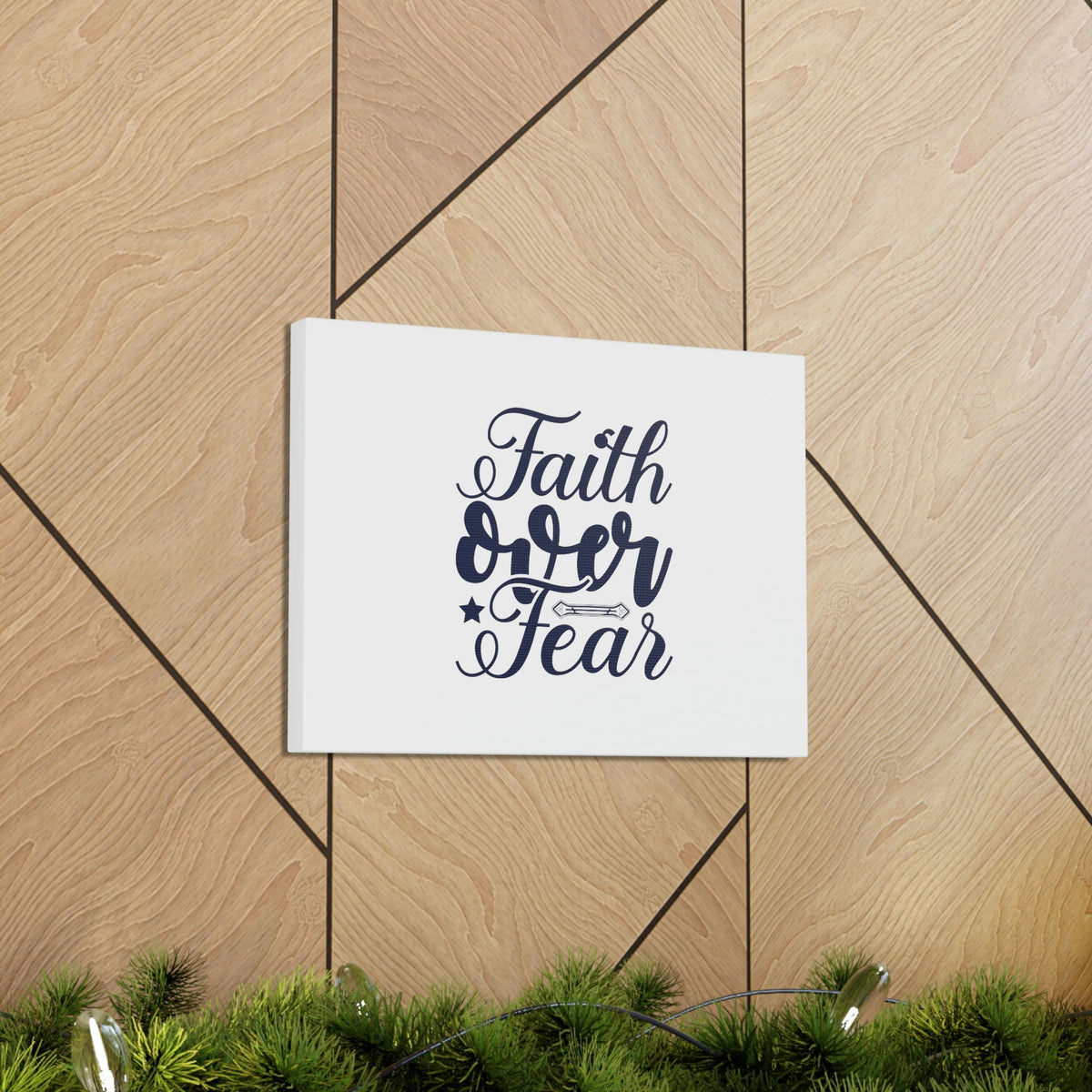 Scripture Walls Faith Over Fear Mark 4:40 Star Blue Christian Wall Art Bible Verse Print Ready to Hang Unframed-Express Your Love Gifts